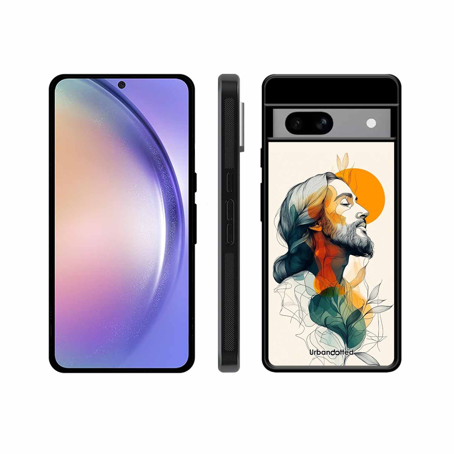 Jesus in Profile Prayer Glass Case For Google Pixel 8A