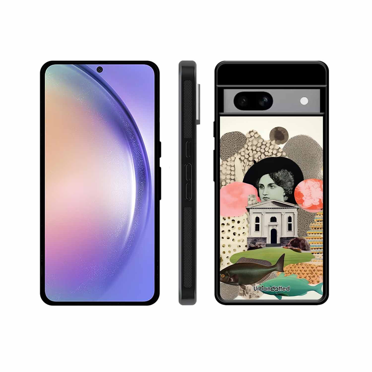 Whimsical Mixed Media Art Glass Case For Google Pixel 8A