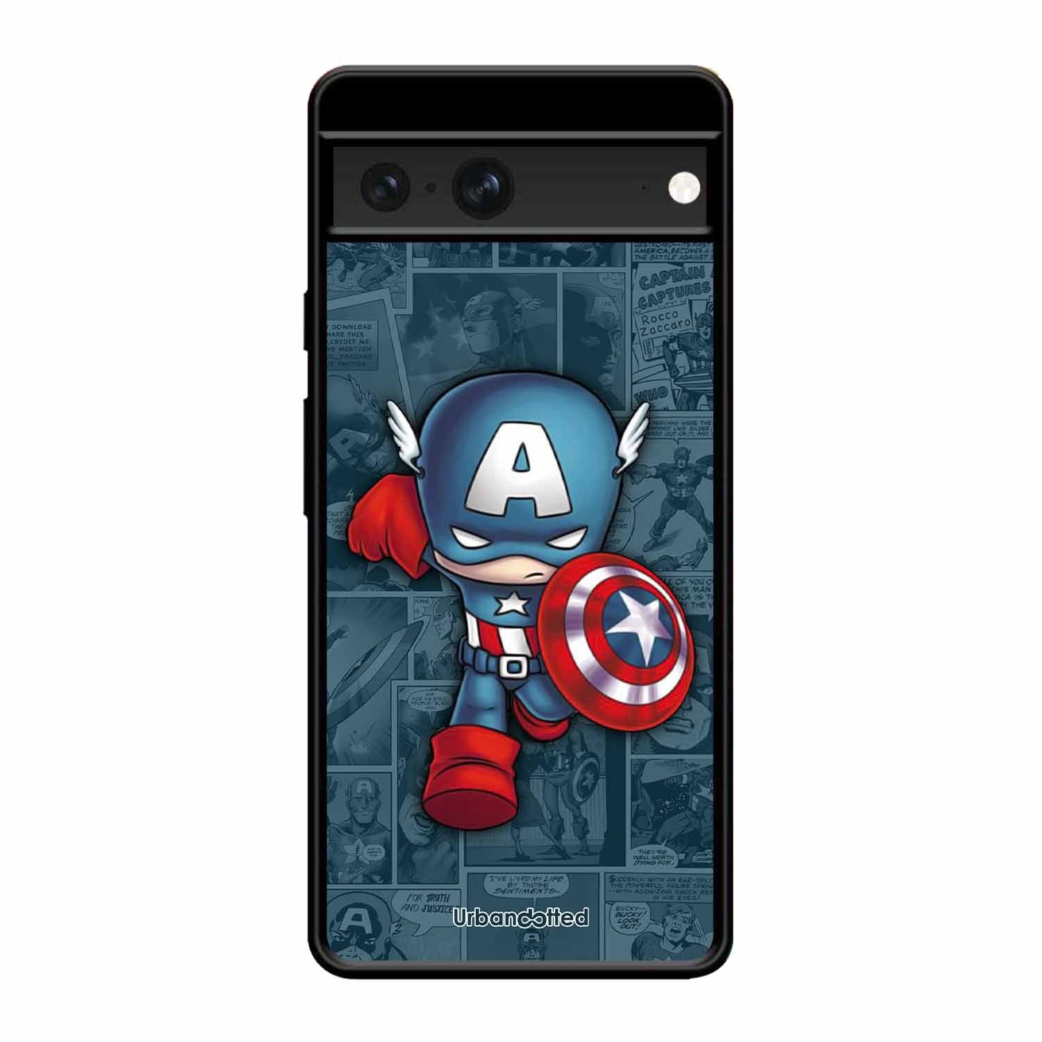 Captain America Glass Case For Google Pixel 7
