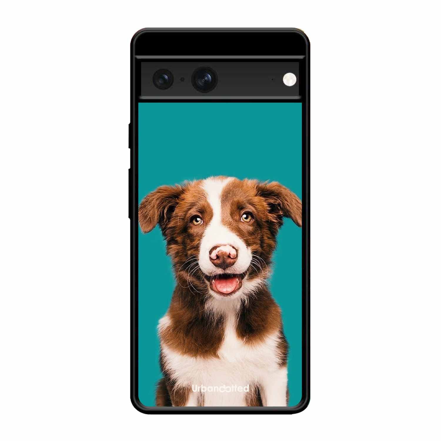Smiling Dog Portrait Glass Case For Google Pixel 7
