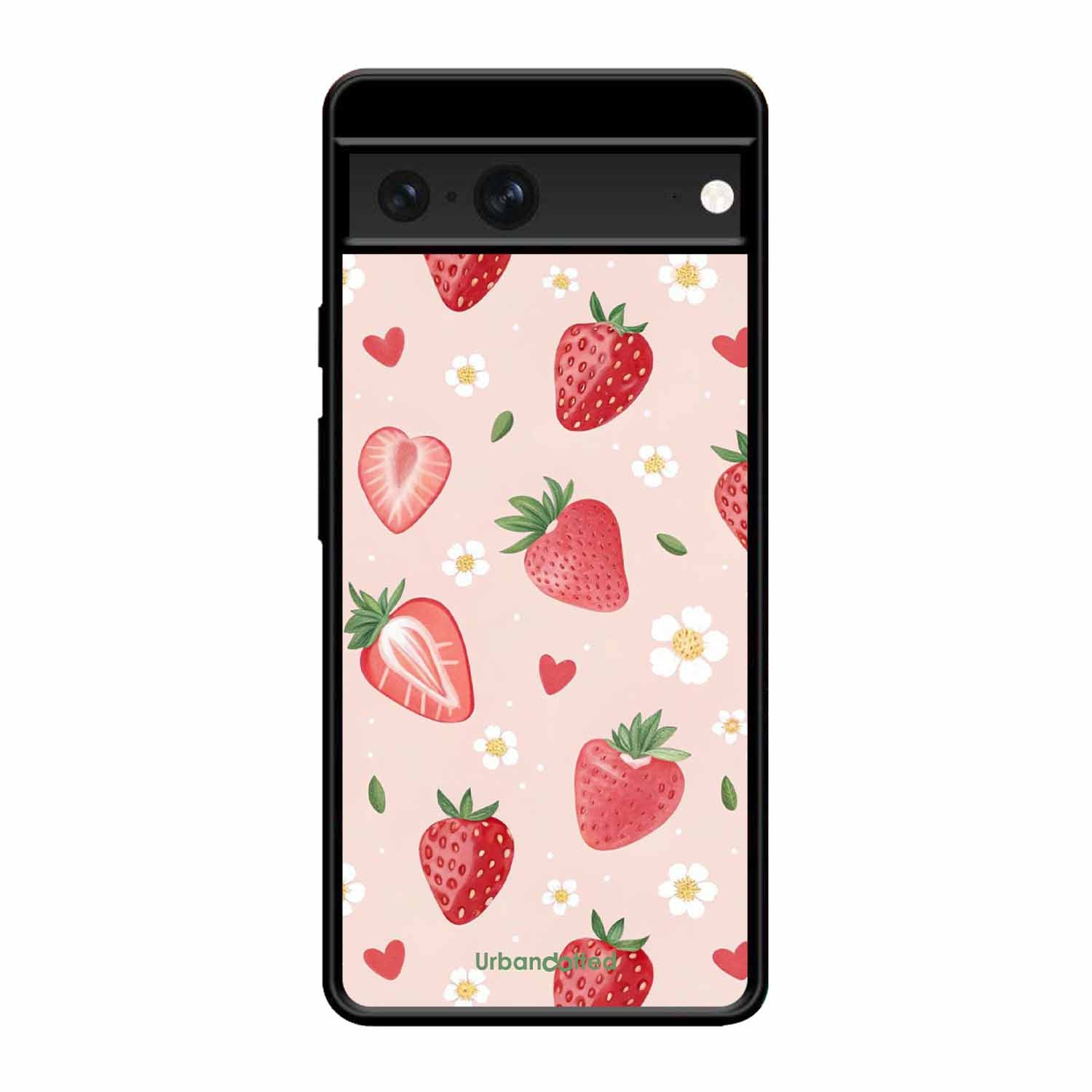Strawberry Sweetheart Glass Case For Google Pixel 7
