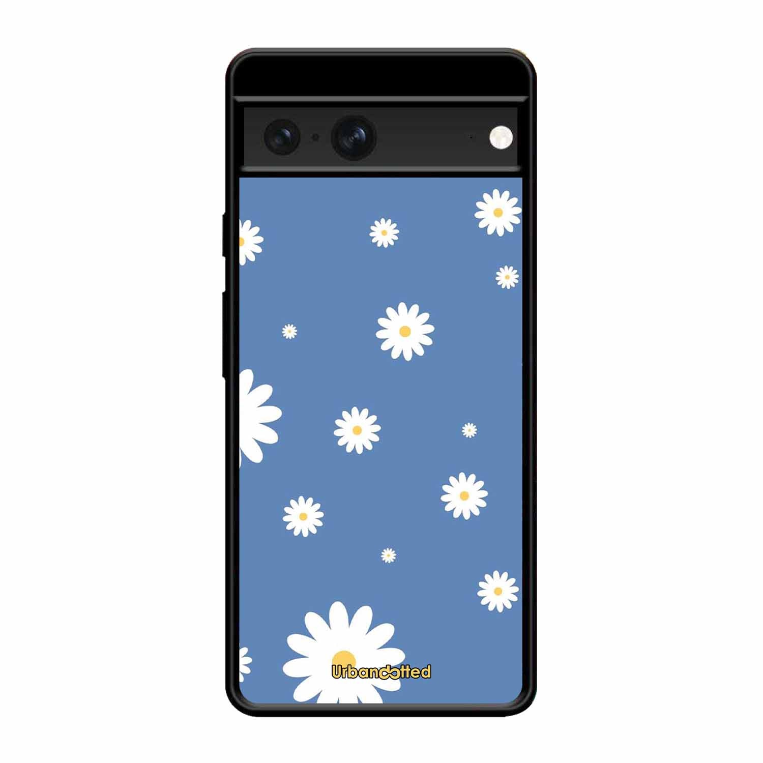 Blue Daisy Meadow Glass Case For Google Pixel 7