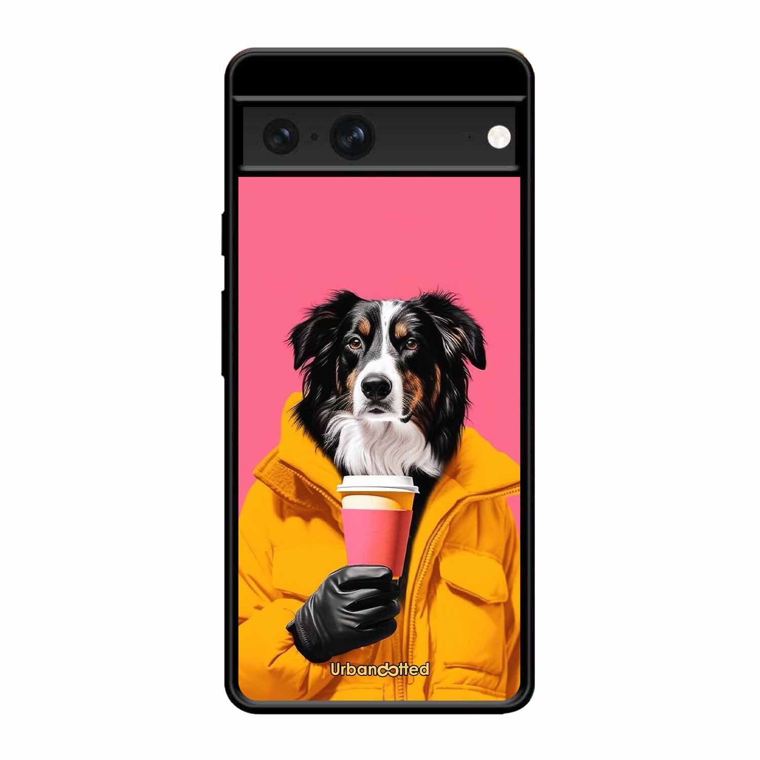 Trendy Dog with Drink Glass Case For Google Pixel 7