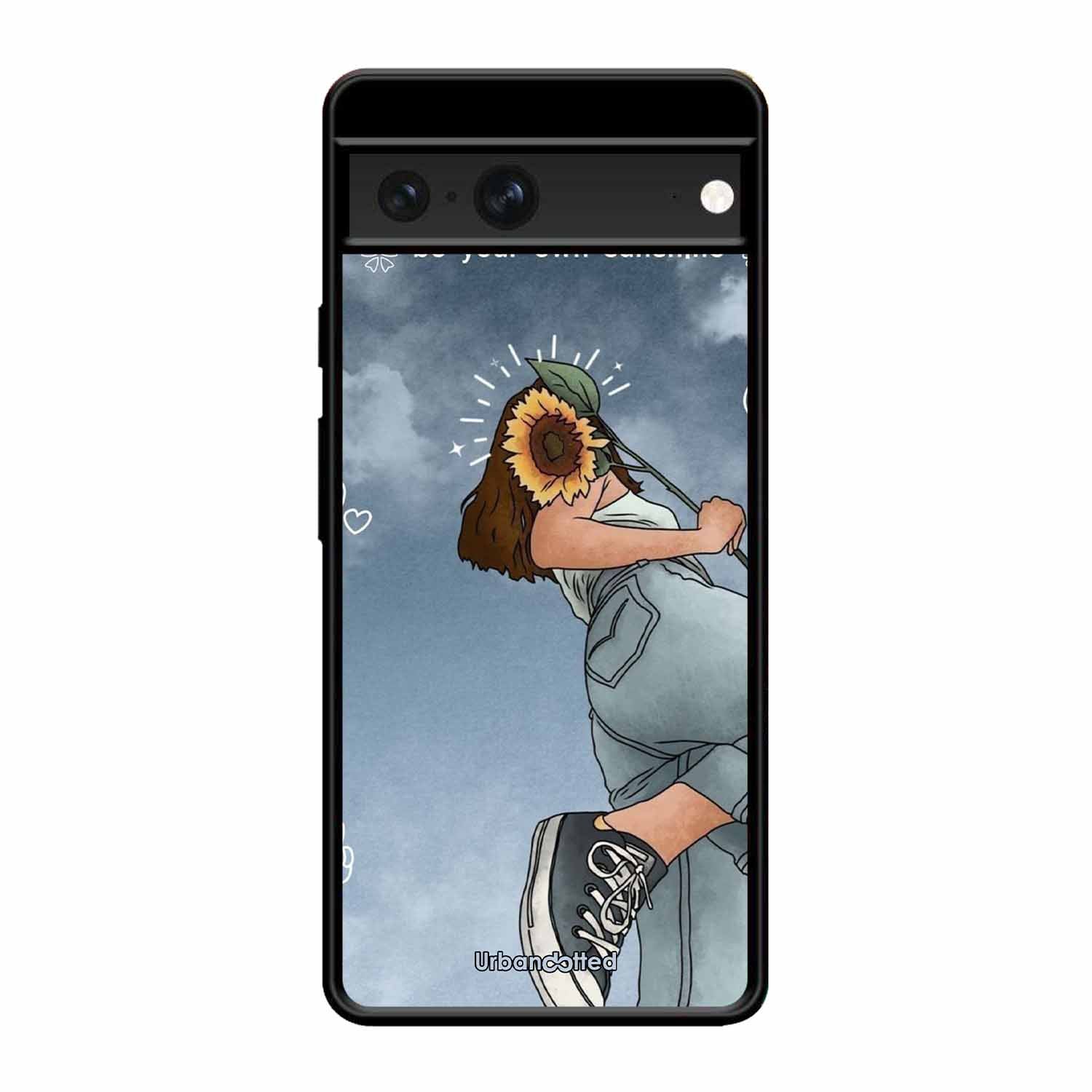 Girl with Sunflower Crown Glass Case For Google Pixel 7