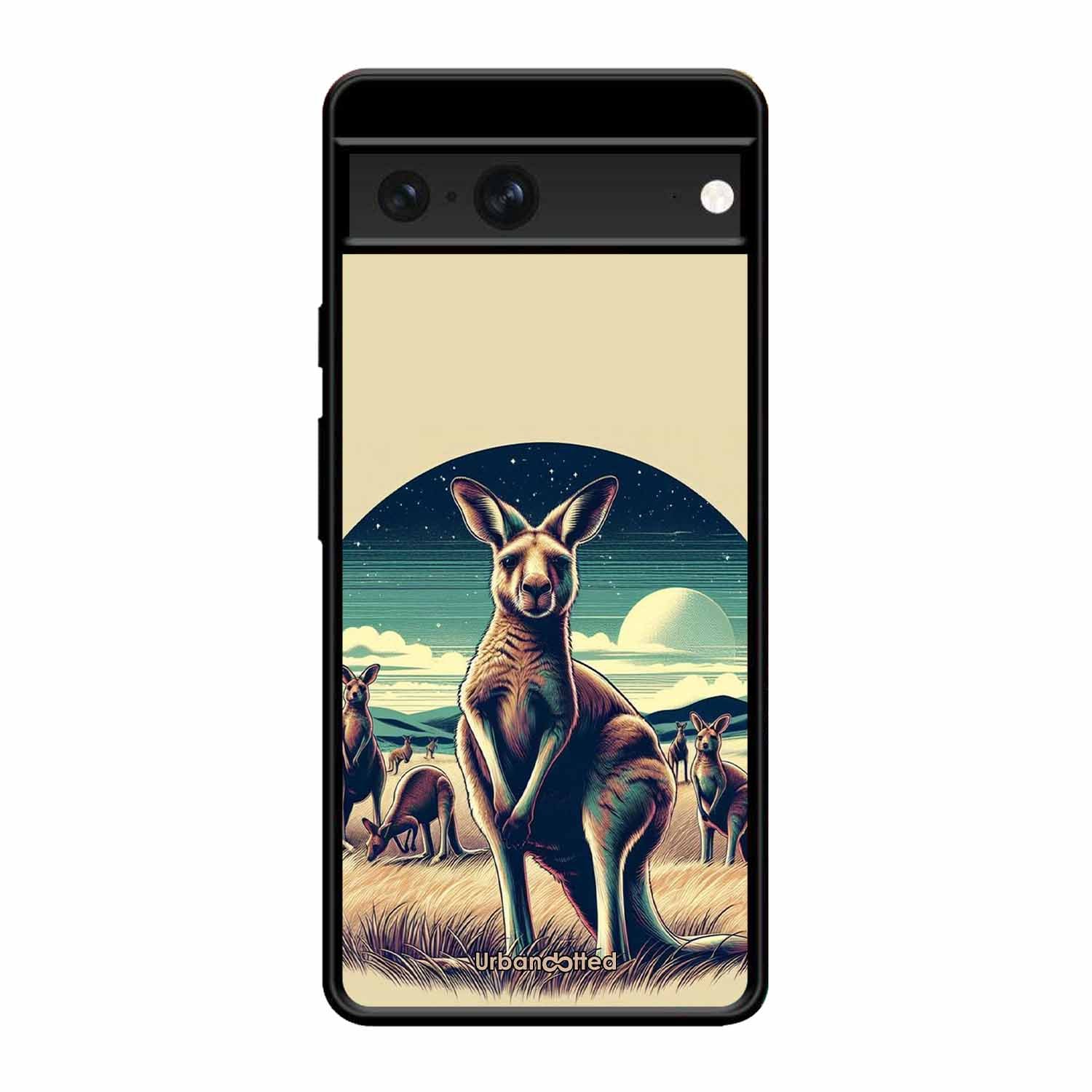 Kangaroo Mob Moonlight Glass Case For Google Pixel 7
