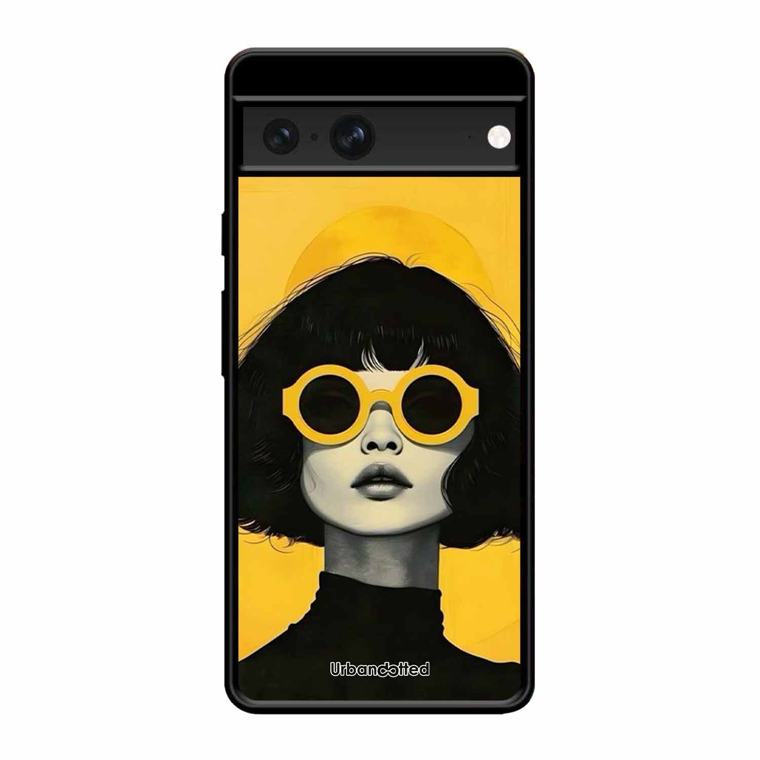 Retro Sunglasses Portrait Glass Case For Google Pixel 7