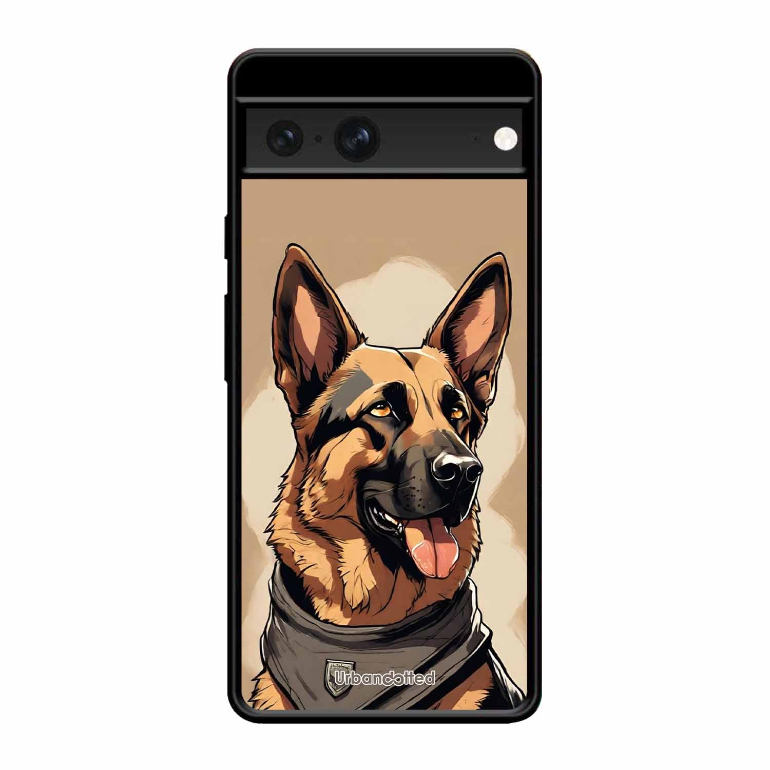 German Shepherd Portrait Glass Case For Google Pixel 7