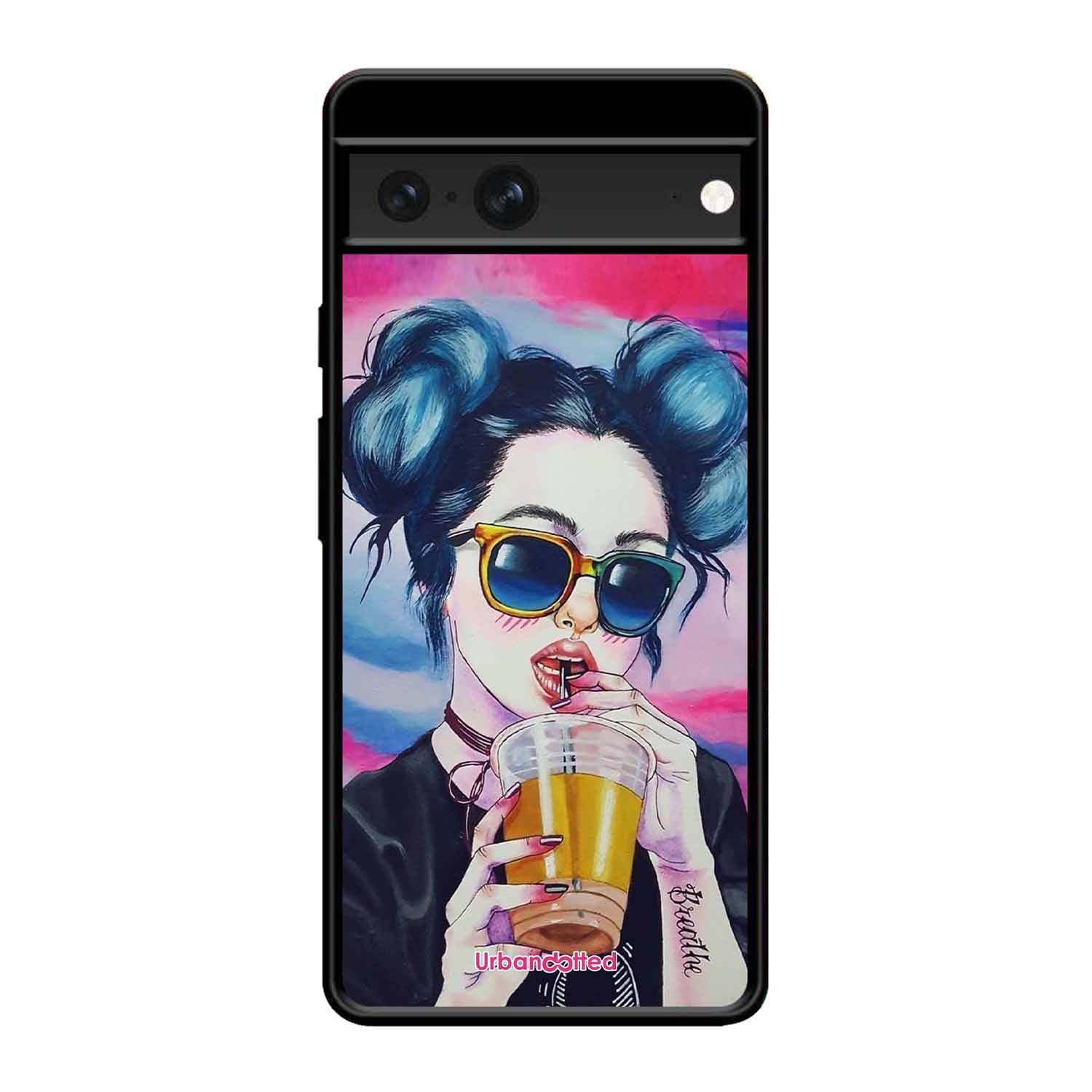 "Breathe" Tattoo Girl Glass Case For Google Pixel 7