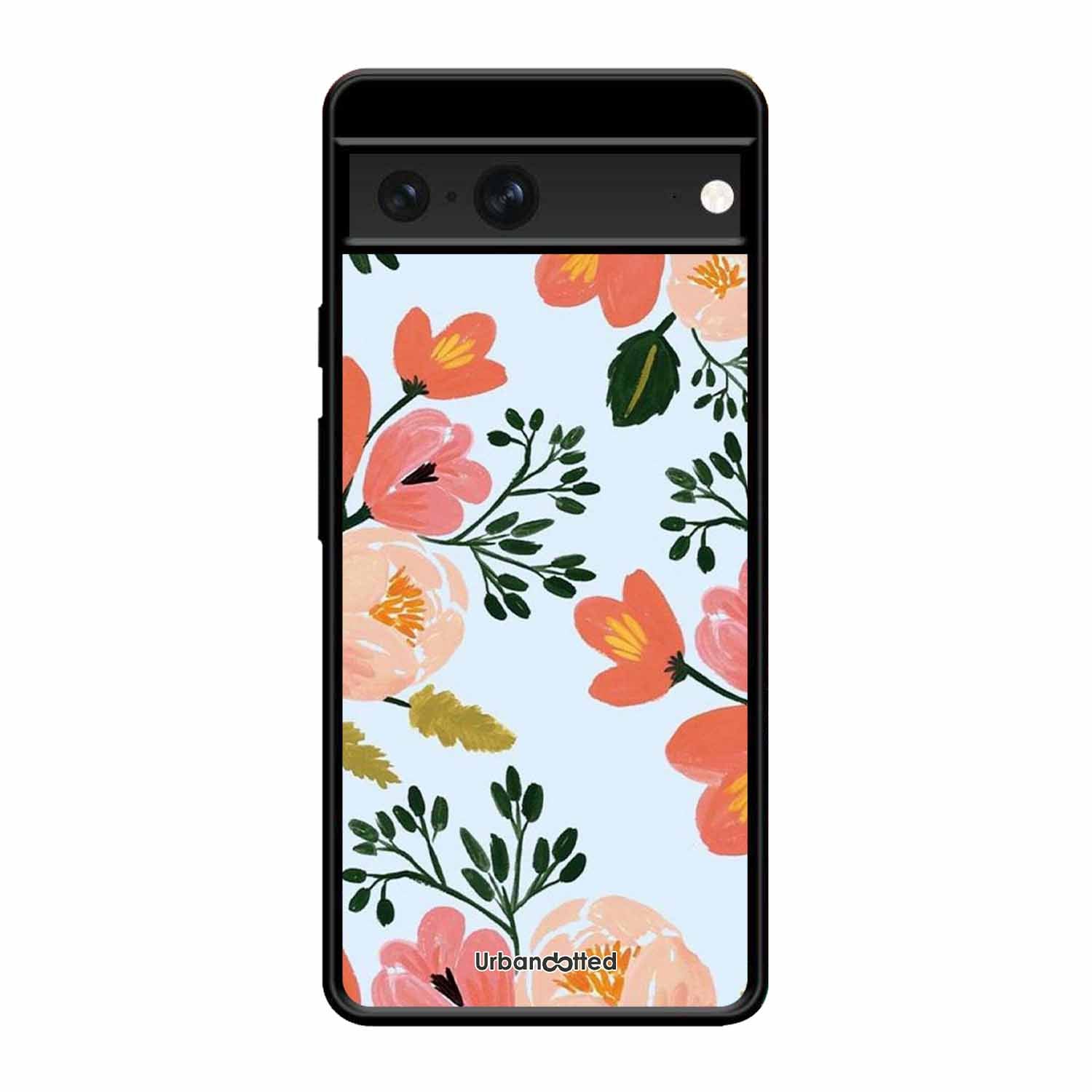 Painted Floral Bouque Glass Case For Google Pixel 7