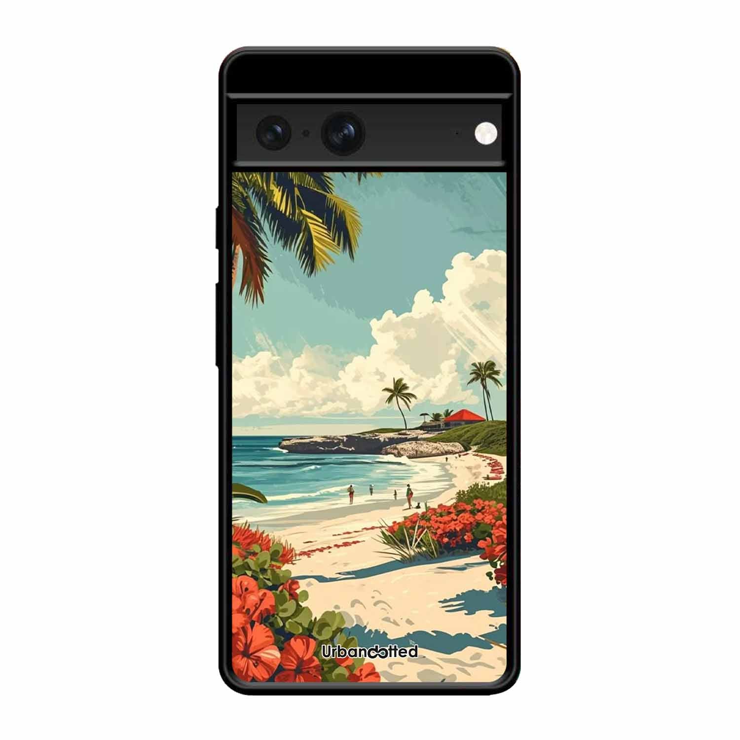 Tropical Beach Paradise Glass Case For Google Pixel 7