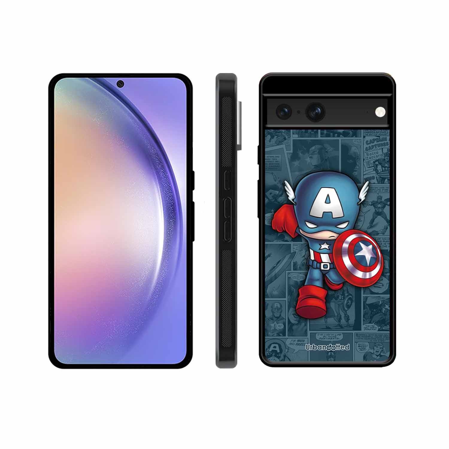 Captain America Glass Case For Google Pixel 7