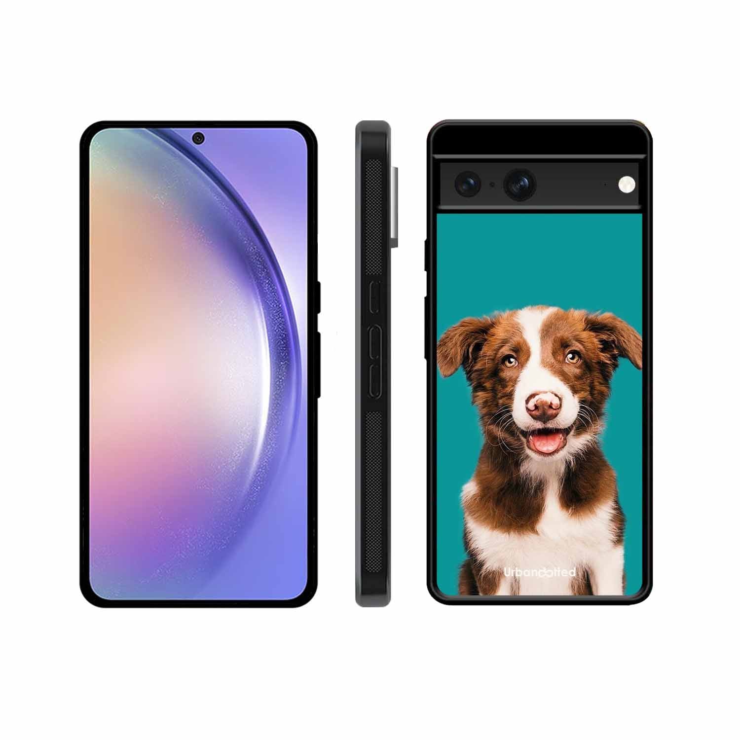 Smiling Dog Portrait Glass Case For Google Pixel 7