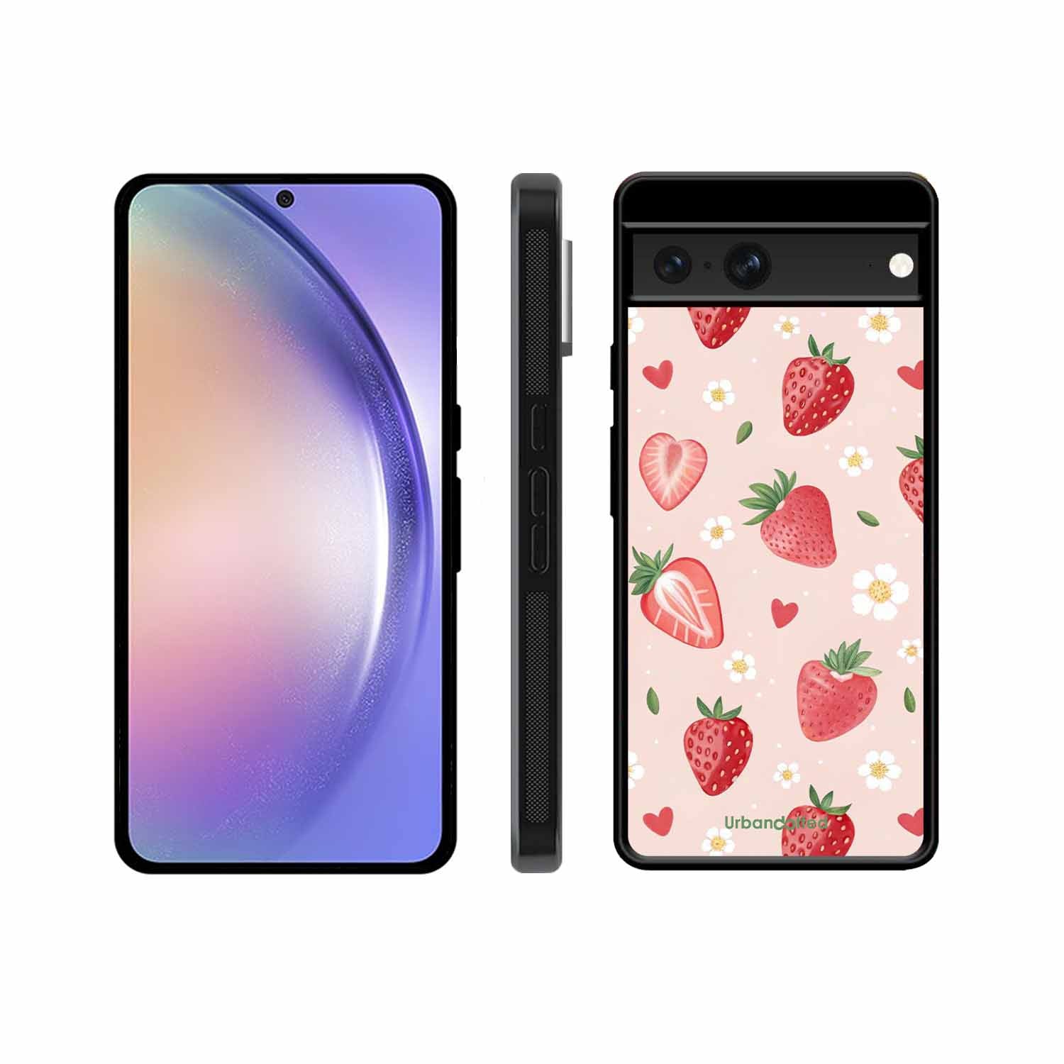 Strawberry Sweetheart Glass Case For Google Pixel 7