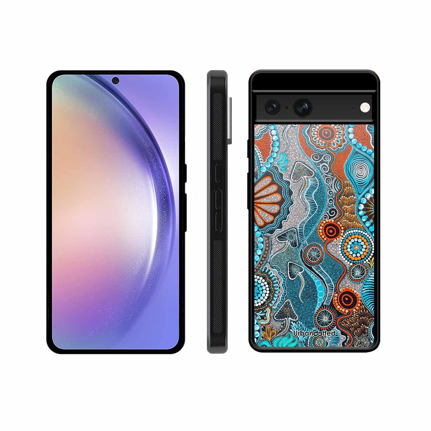 Aboriginal Art Story Glass Case For Google Pixel 7