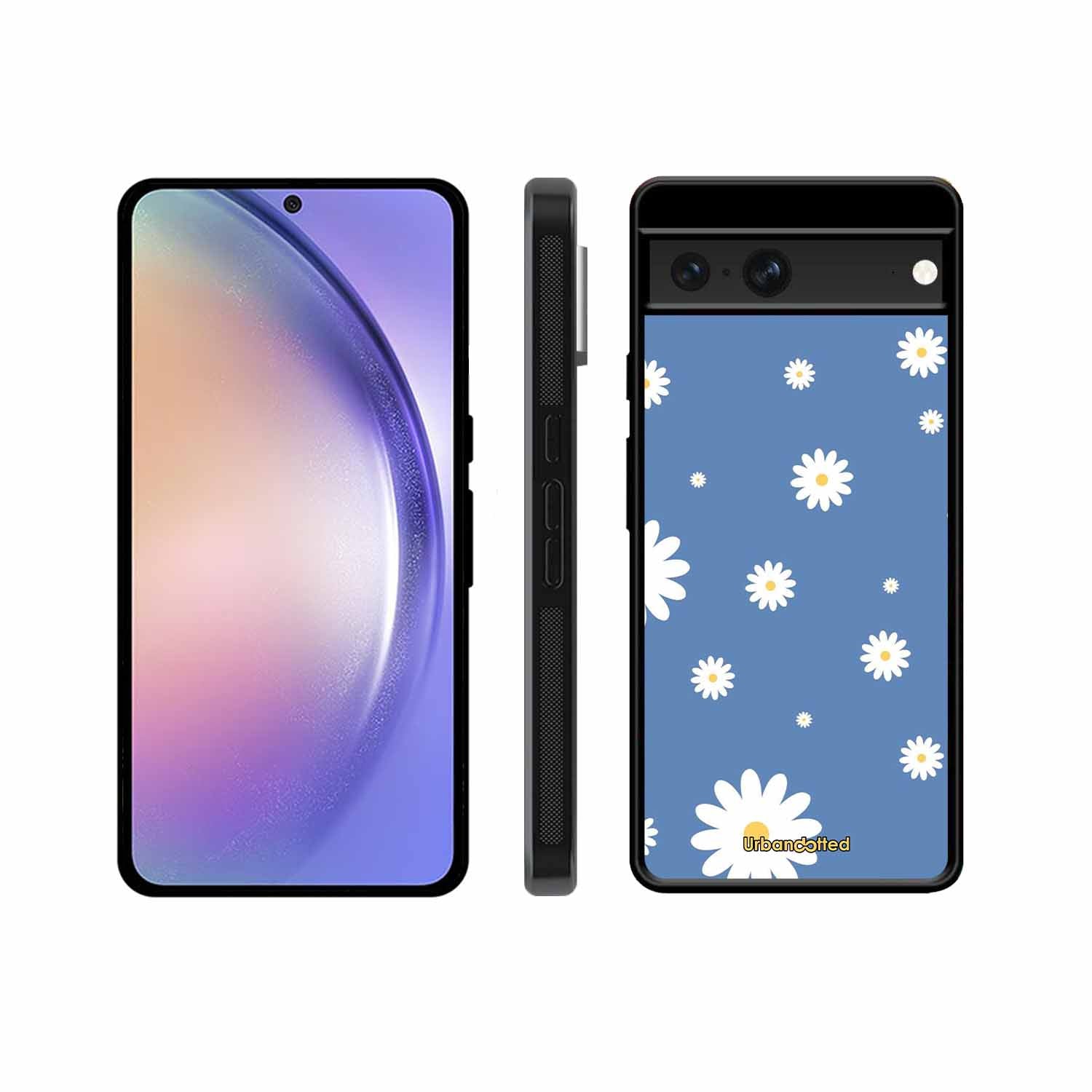 Blue Daisy Meadow Glass Case For Google Pixel 7