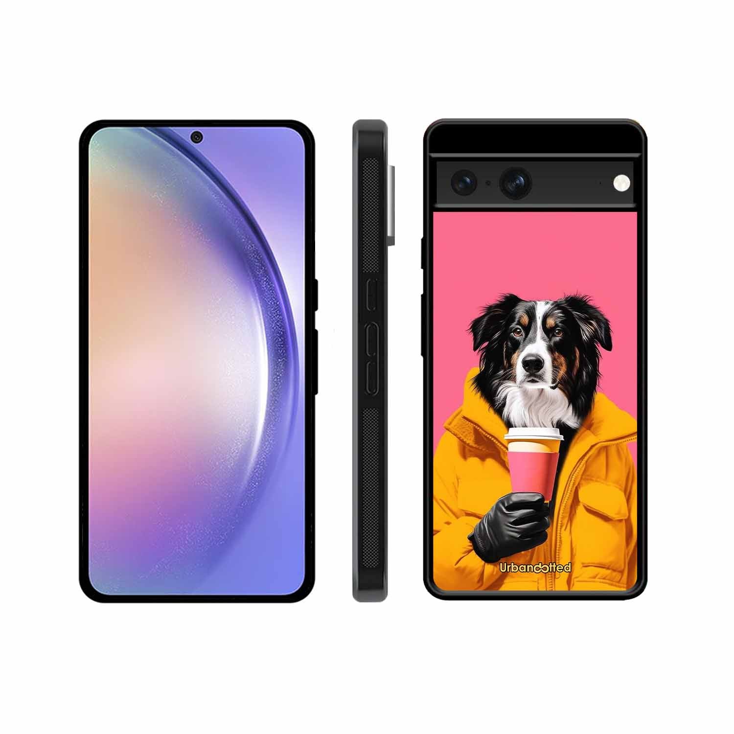 Trendy Dog with Drink Glass Case For Google Pixel 7