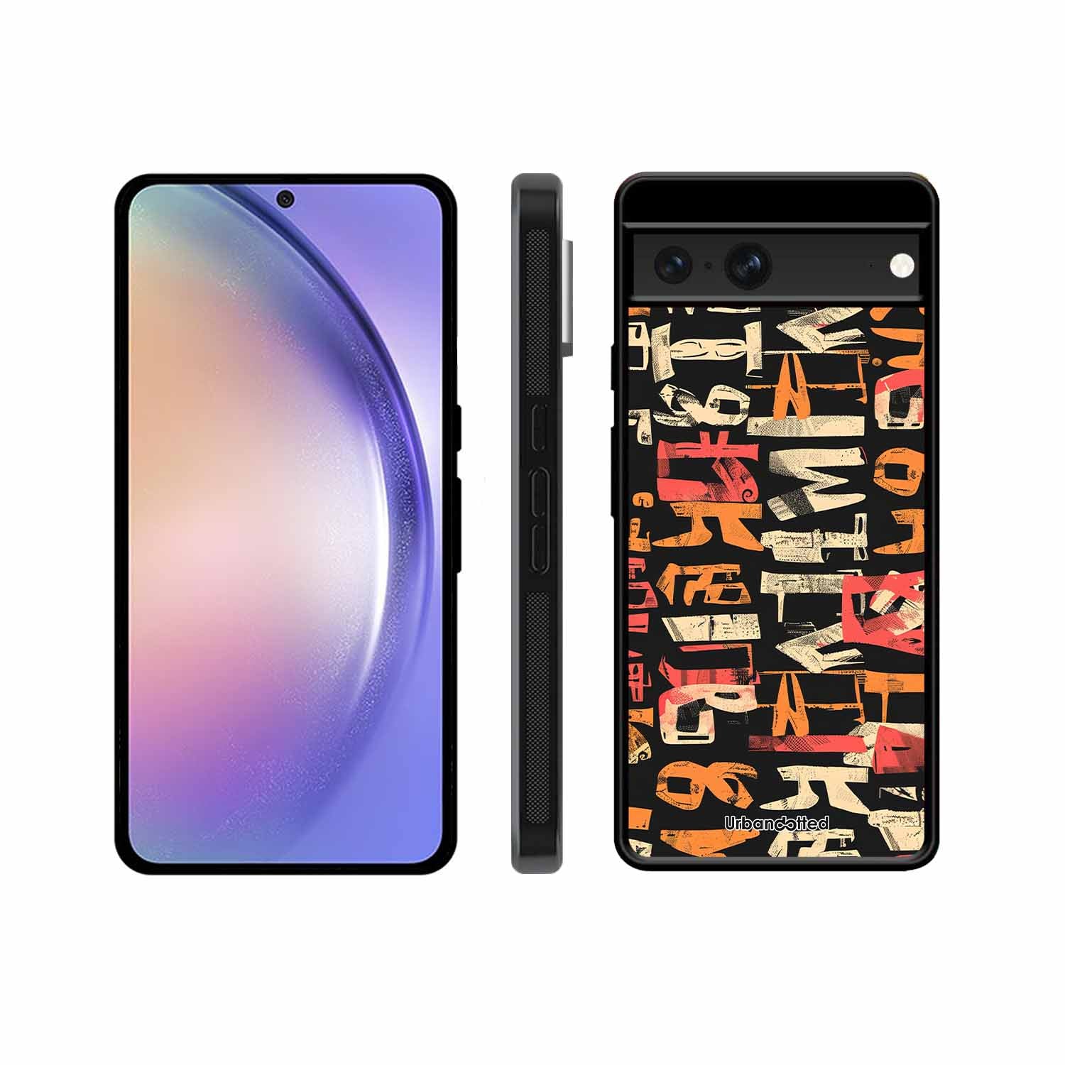 Mixed Typography Design Glass Case For Google Pixel 7