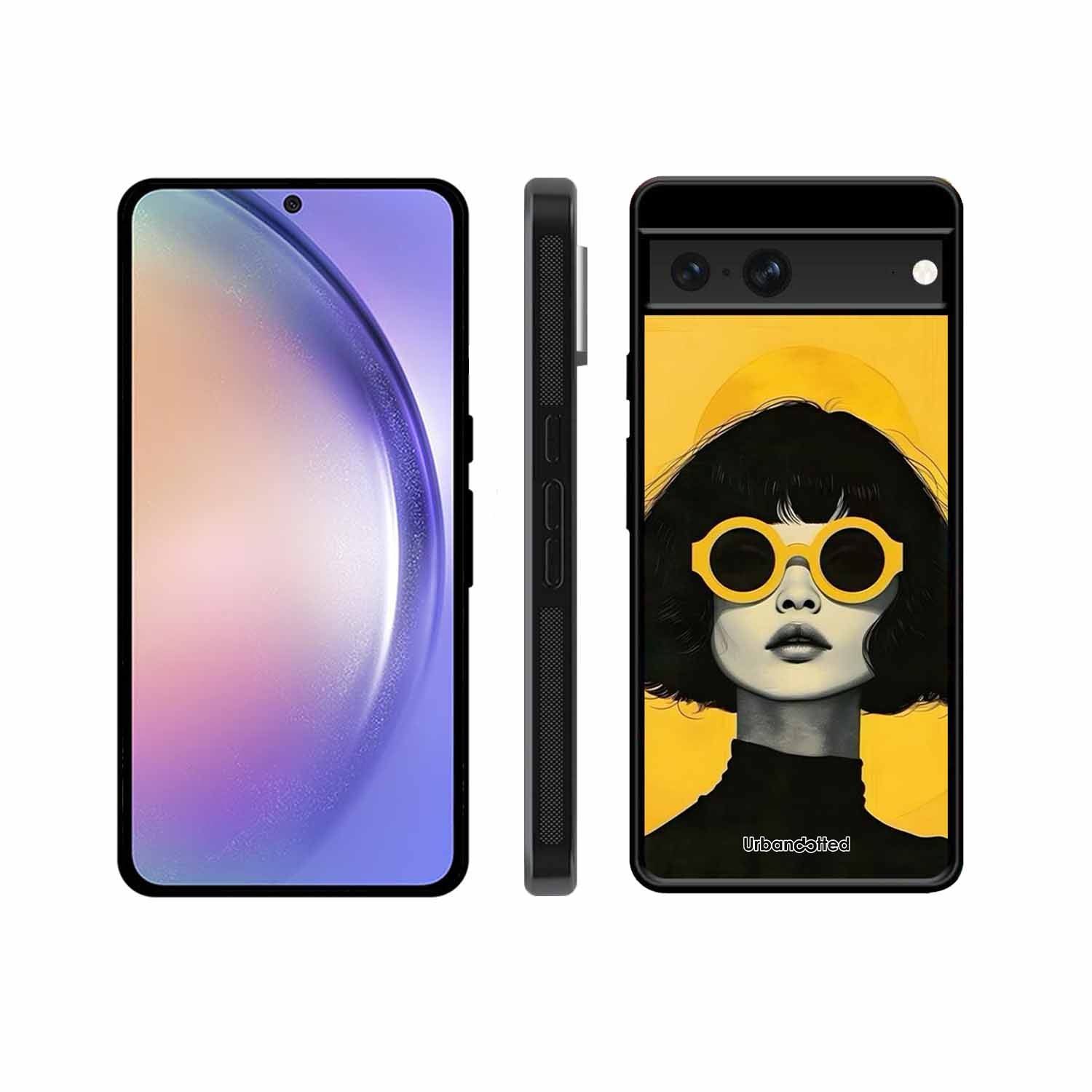 Retro Sunglasses Portrait Glass Case For Google Pixel 7
