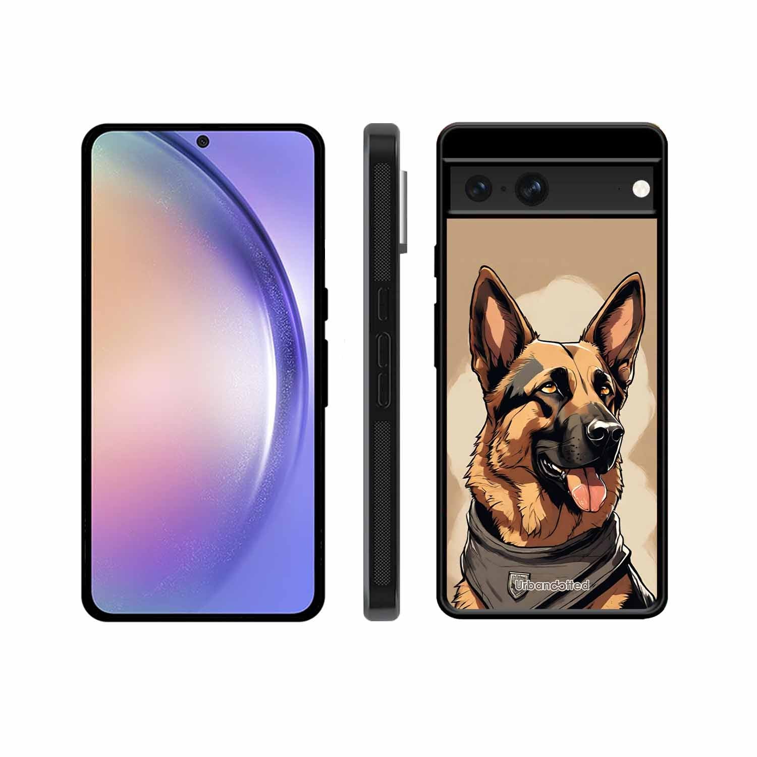 German Shepherd Portrait Glass Case For Google Pixel 7