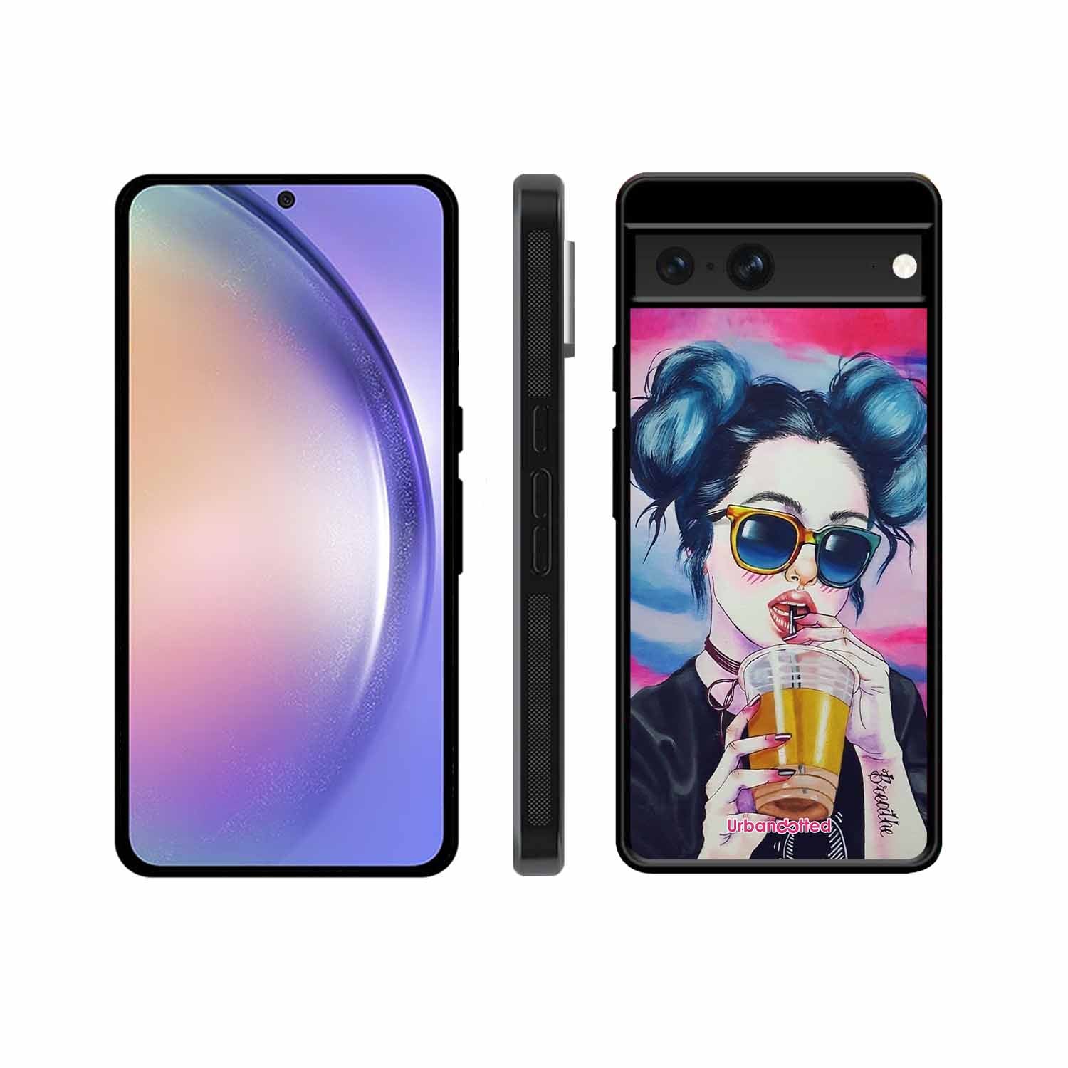 "Breathe" Tattoo Girl Glass Case For Google Pixel 7