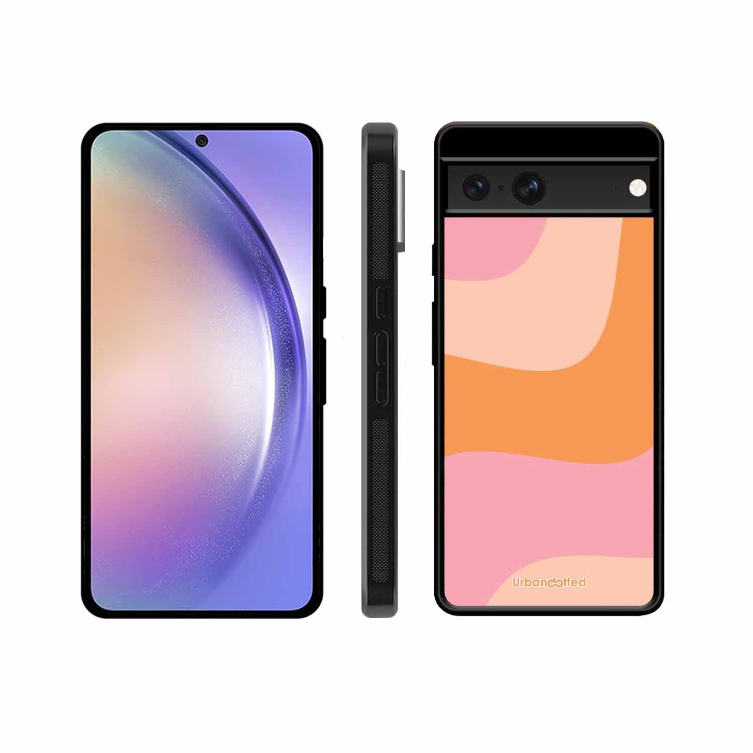 Soft Swirling Stripes Glass Case For Google Pixel 7