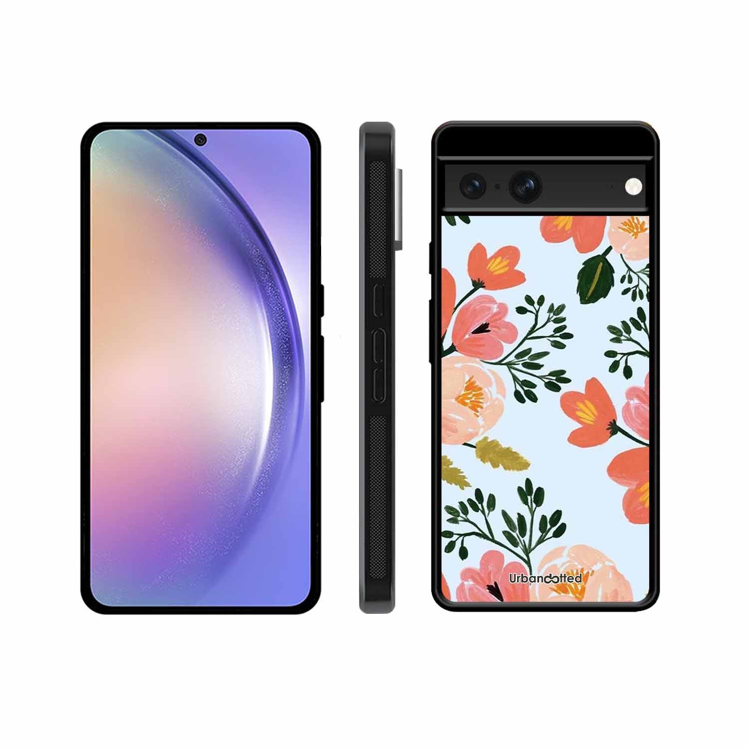 Painted Floral Bouque Glass Case For Google Pixel 7