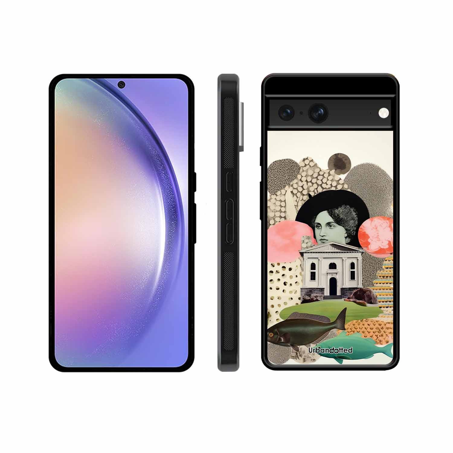 Whimsical Mixed Media Art Glass Case For Google Pixel 7