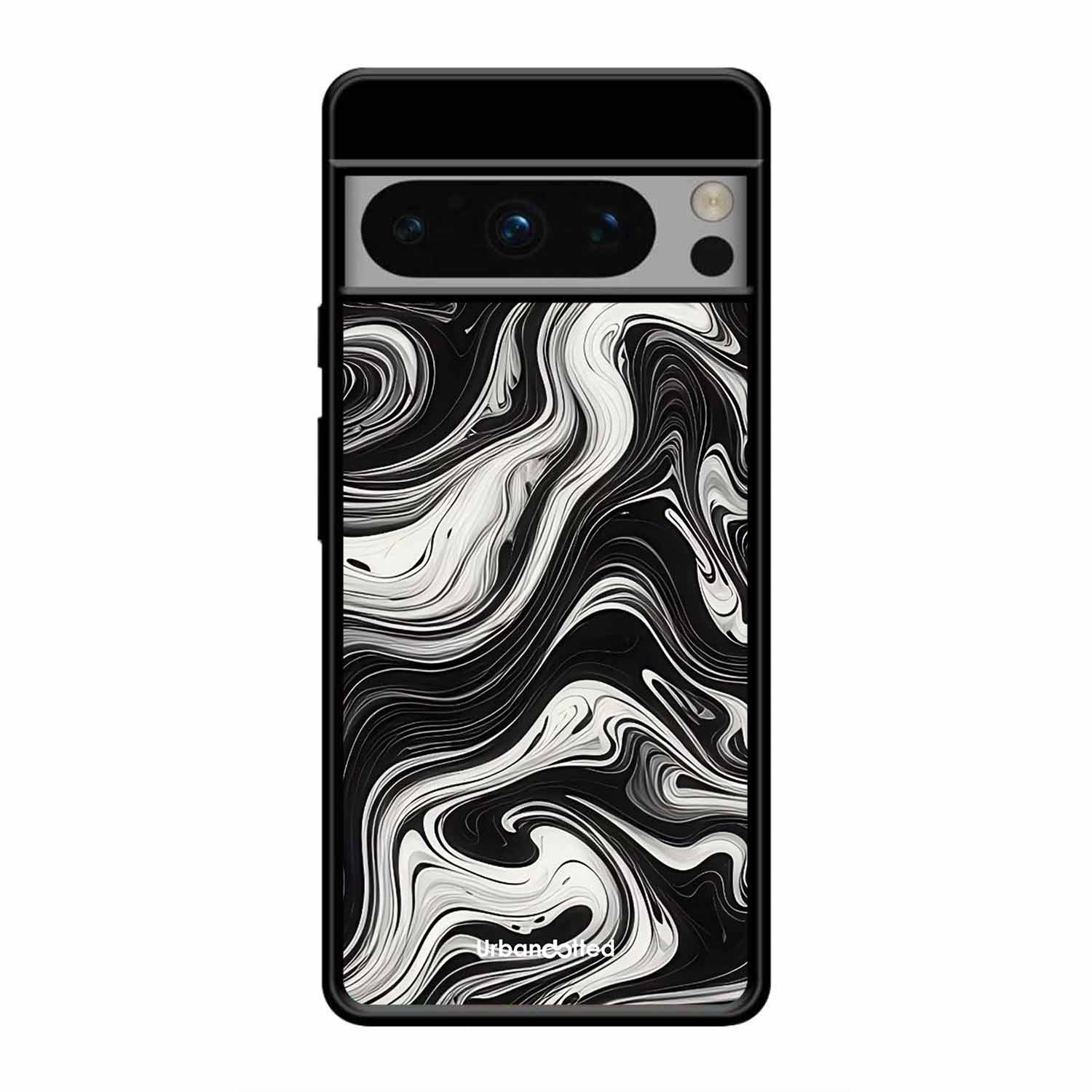 Monochrome Marble Glass Case For Google Pixel 8 Pro