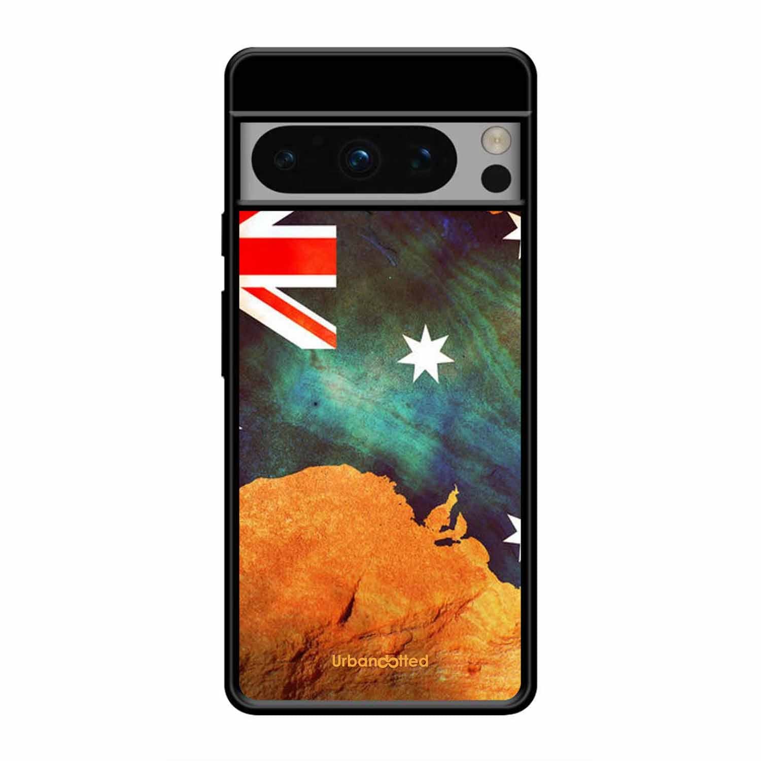 Australian Flag Map Glass Case For Google Pixel 8 Pro
