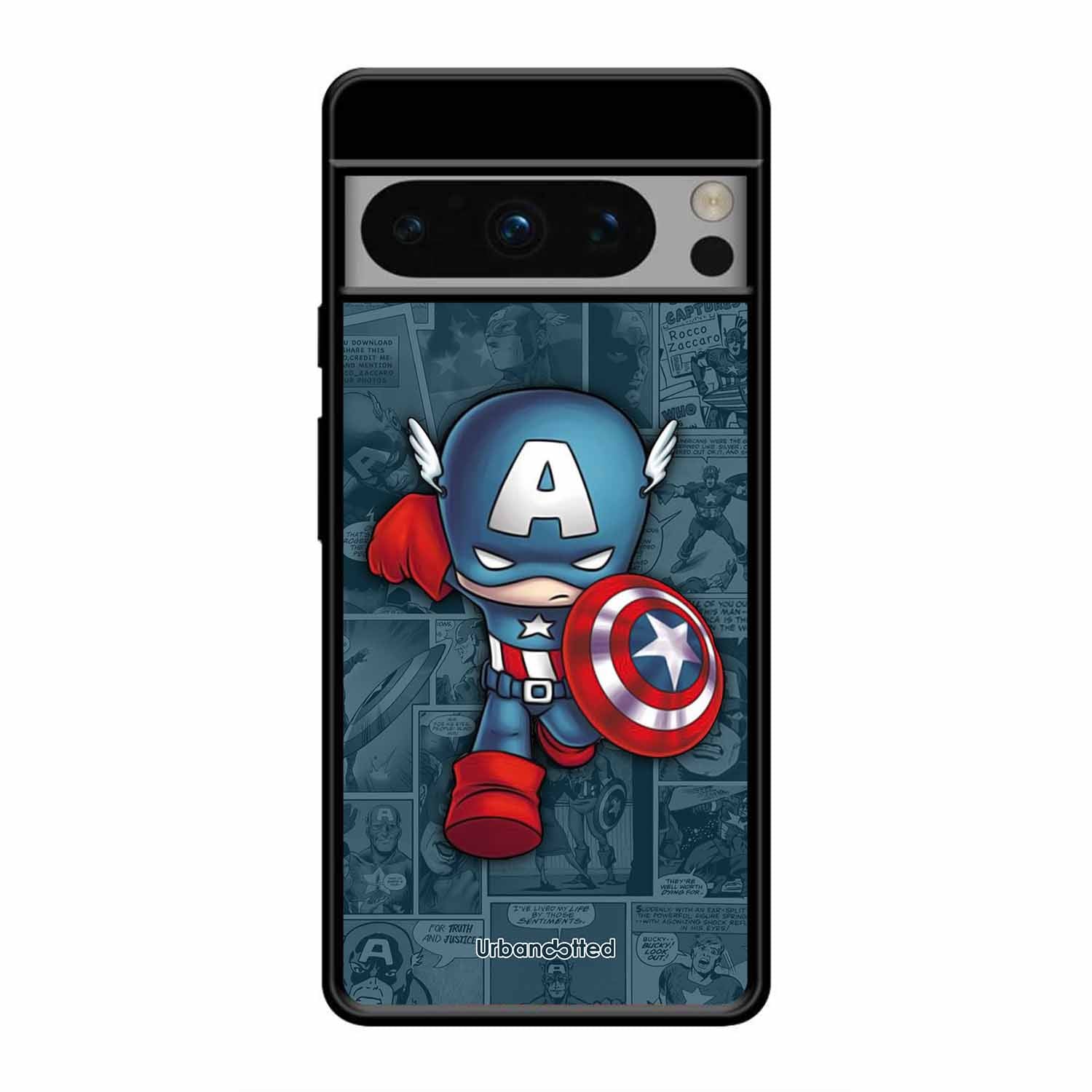 Captain America Glass Case For Google Pixel 8 Pro