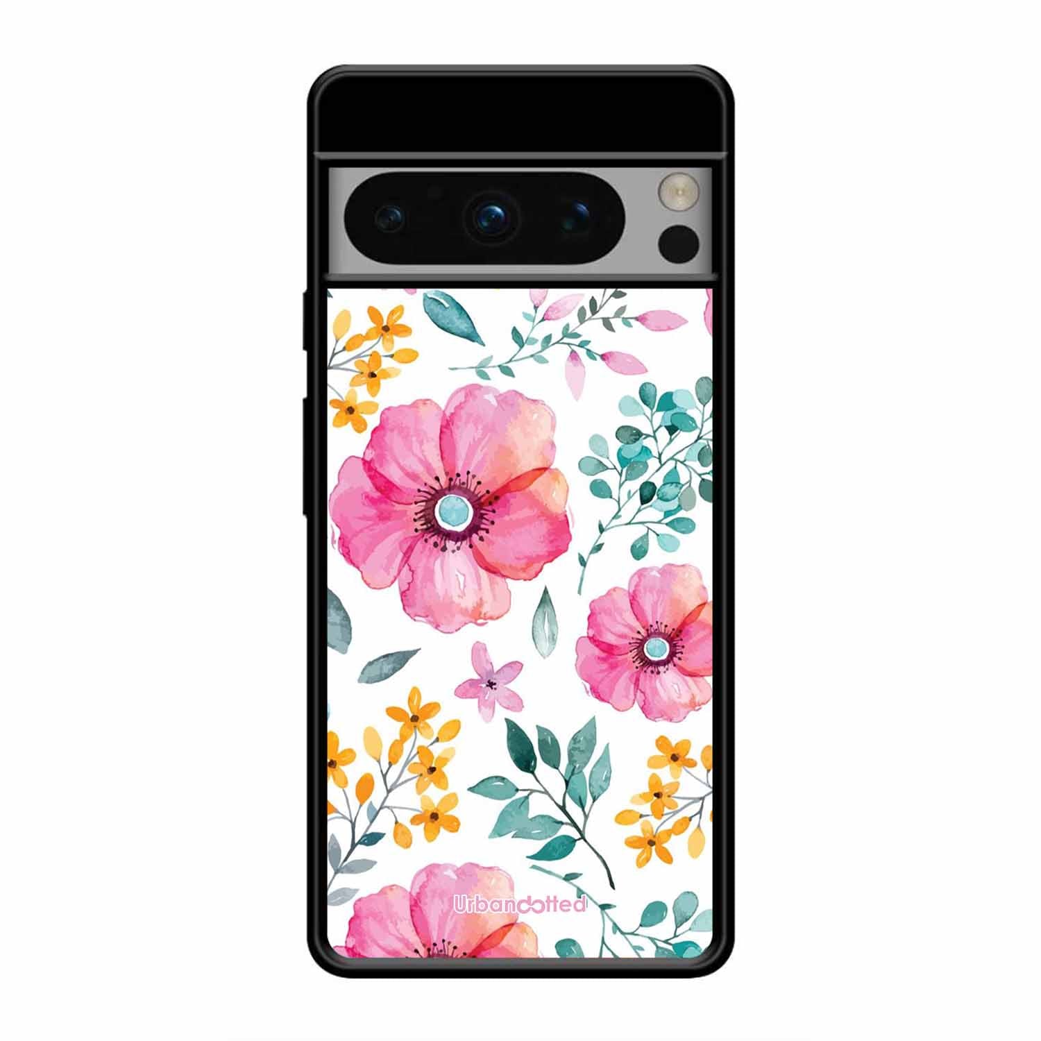 True Blue Wildflower Glass Case For Google Pixel 8 Pro