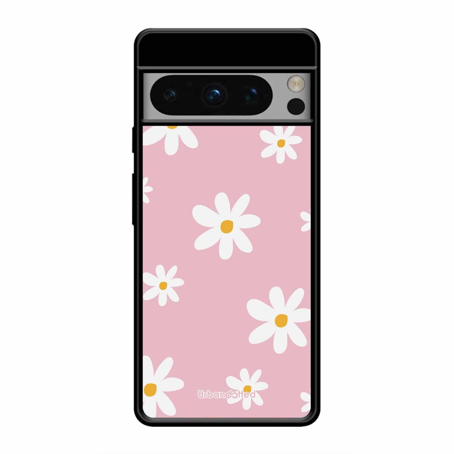 Pink Daisy Delight Glass Case For Google Pixel 8 Pro