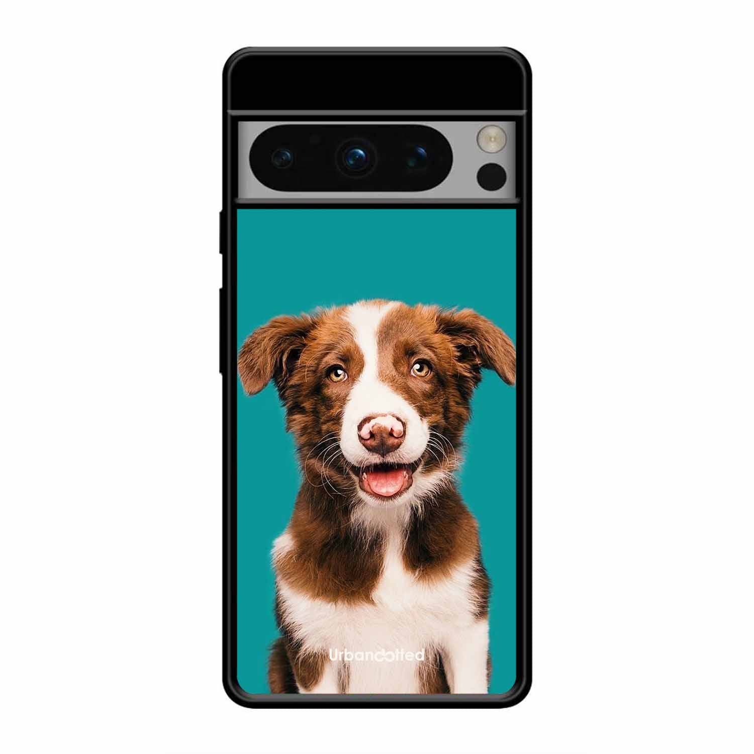 Smiling Dog Portrait Glass Case For Google Pixel 8 Pro