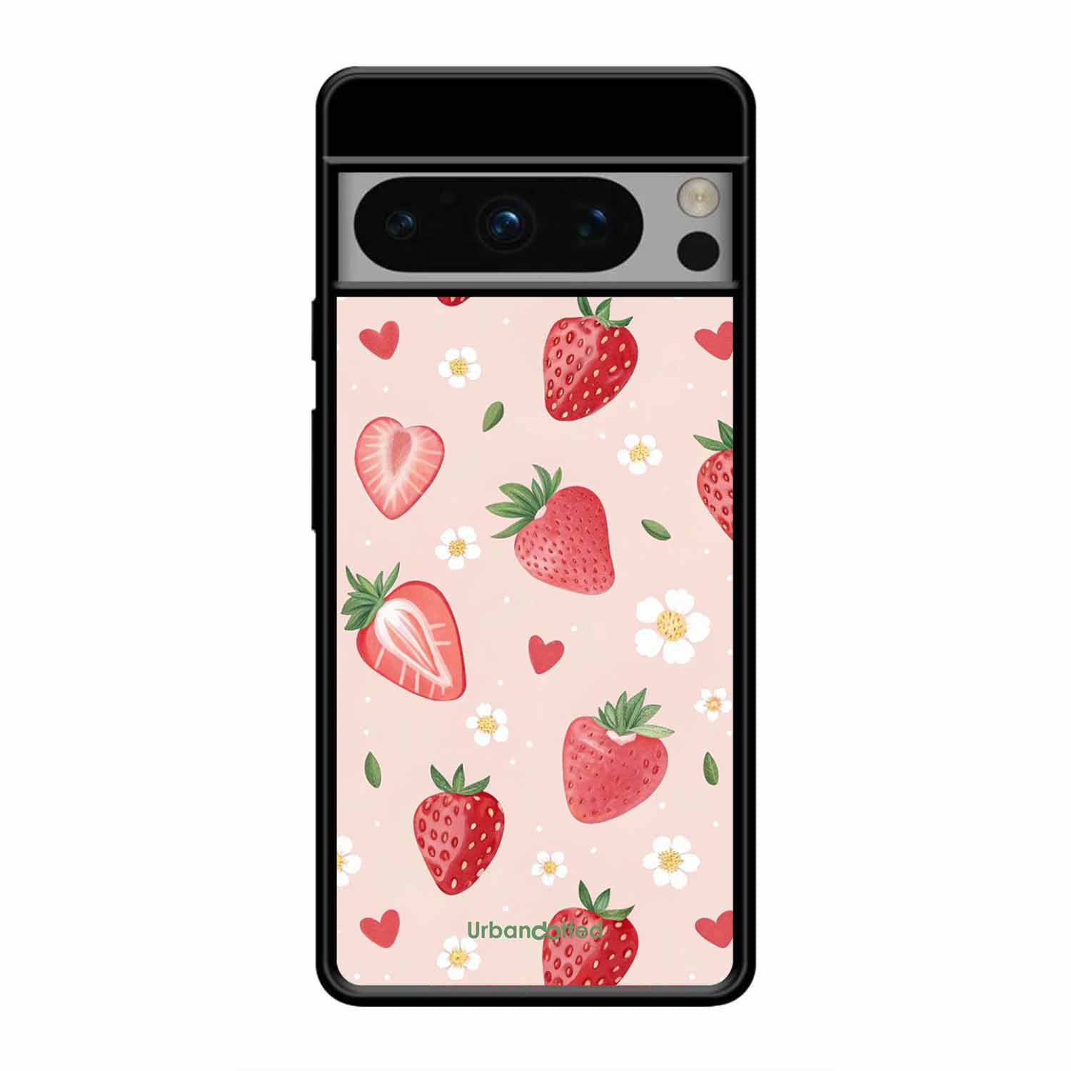 Strawberry Sweetheart Glass Case For Google Pixel 8 Pro
