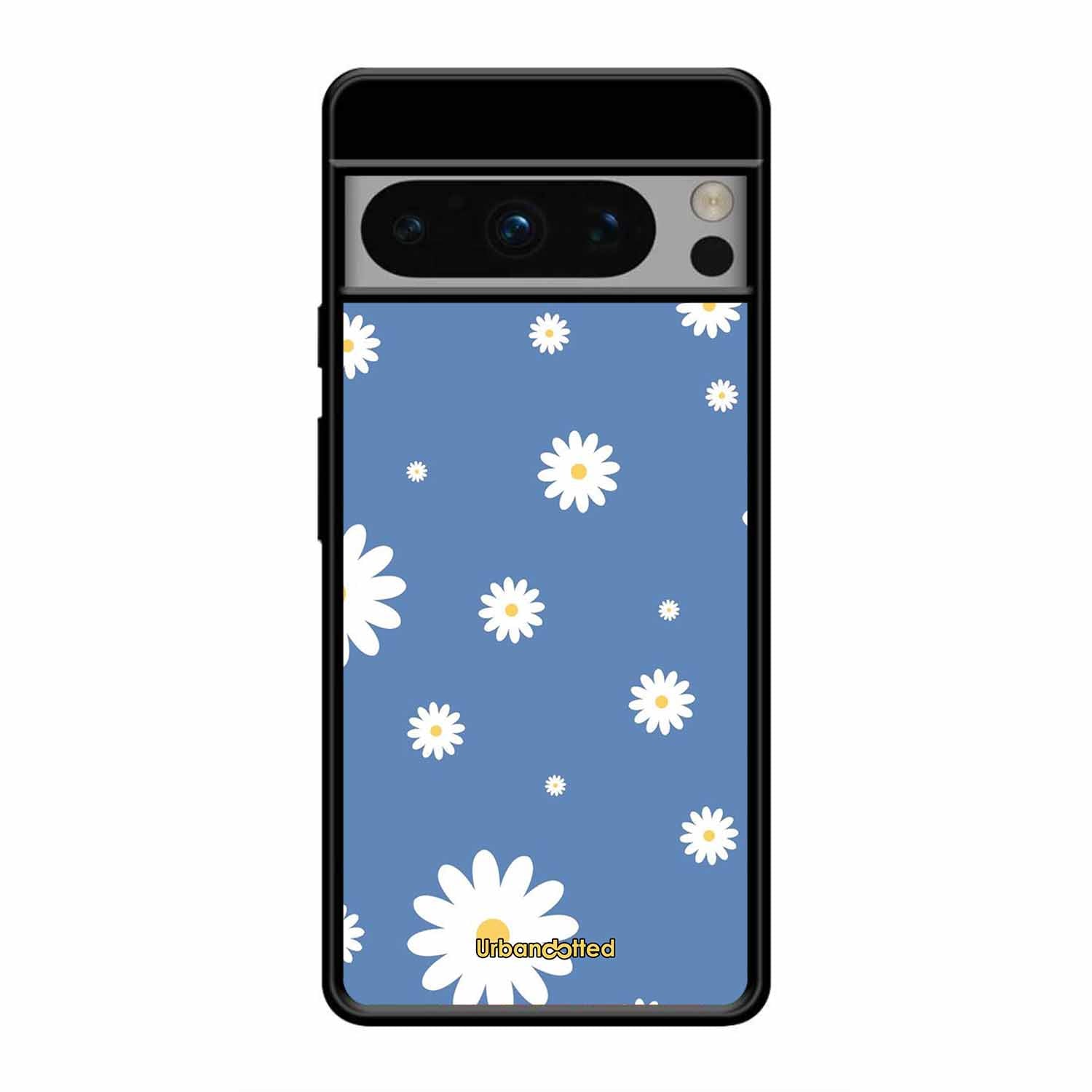 Blue Daisy Meadow Glass Case For Google Pixel 8 Pro