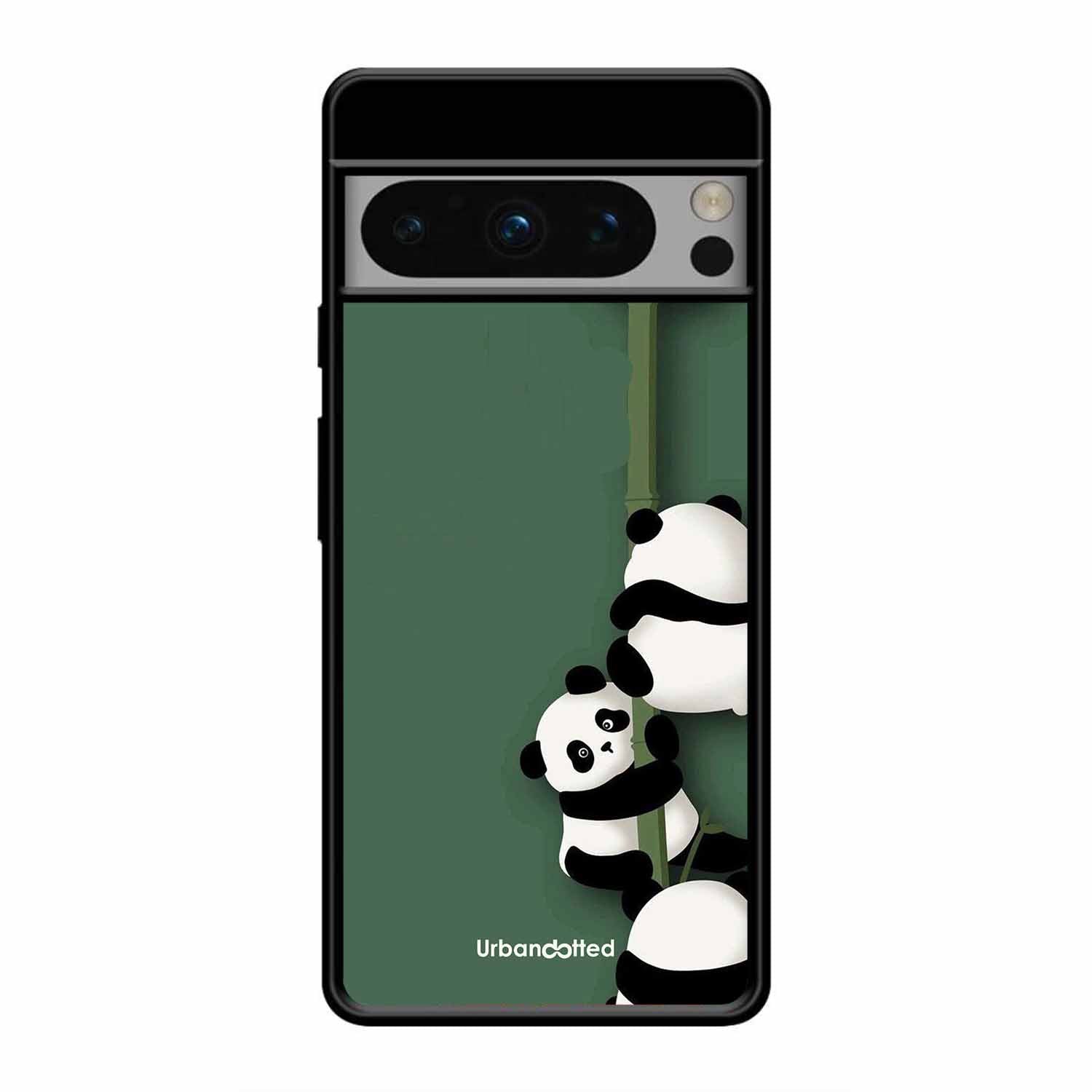 Climbing Pandas Glass Case For Google Pixel 8 Pro