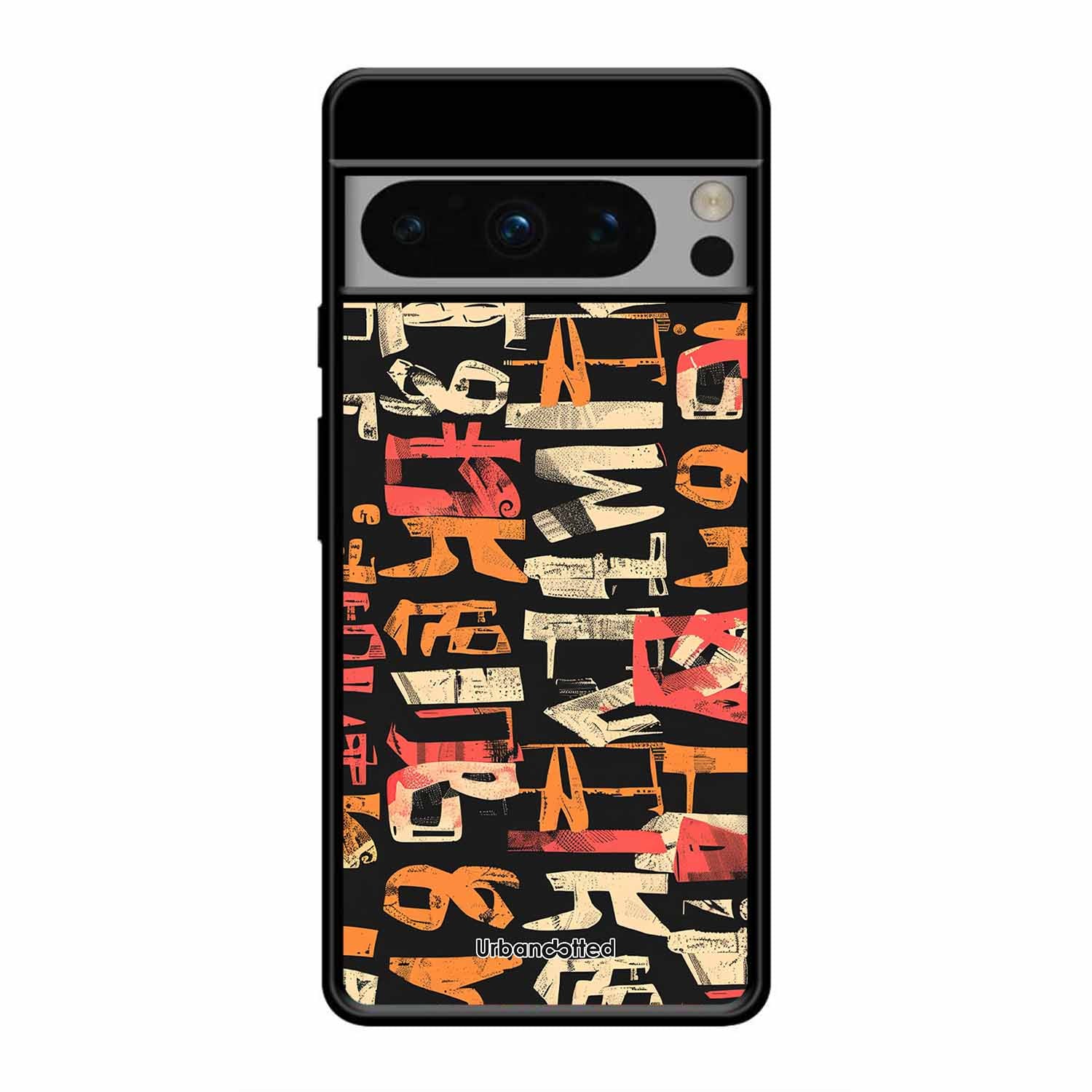 Mixed Typography Design Glass Case For Google Pixel 8 Pro