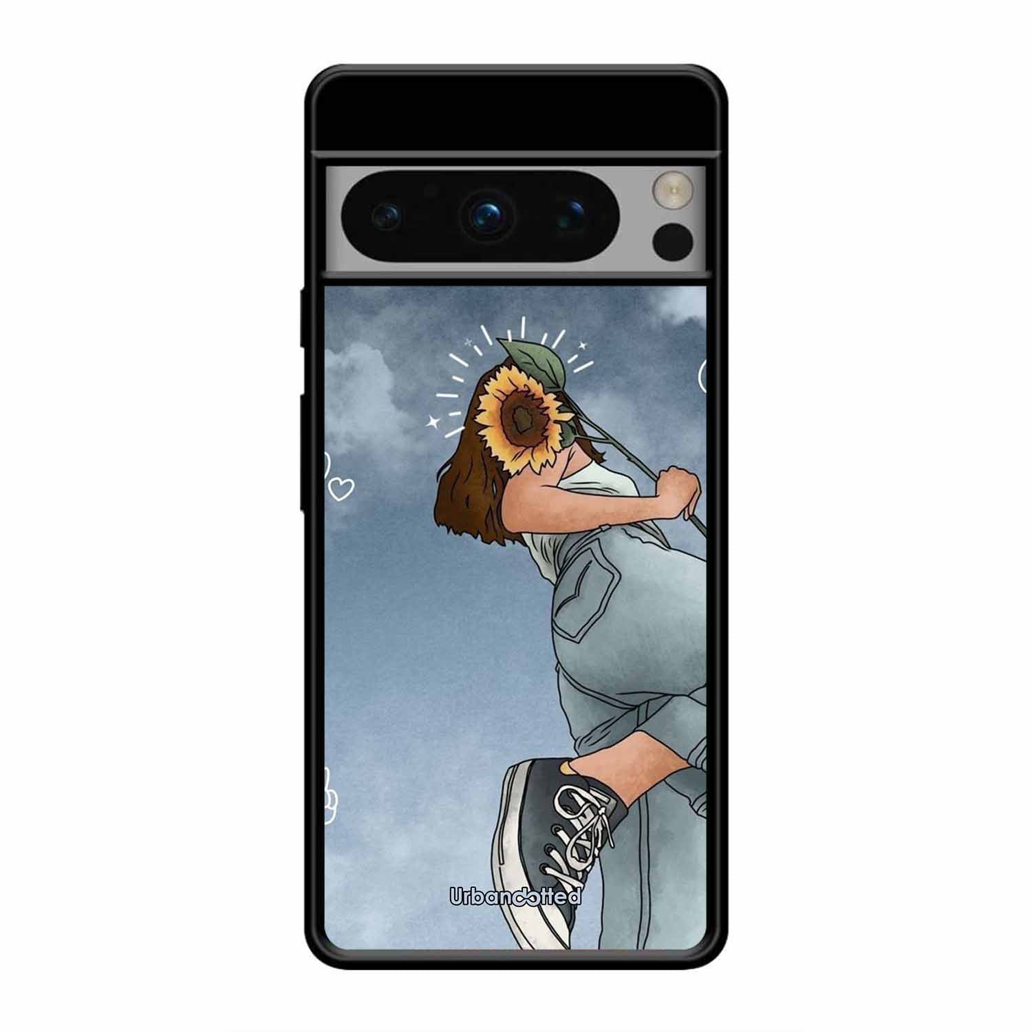 Girl with Sunflower Crown Glass Case For Google Pixel 8 Pro
