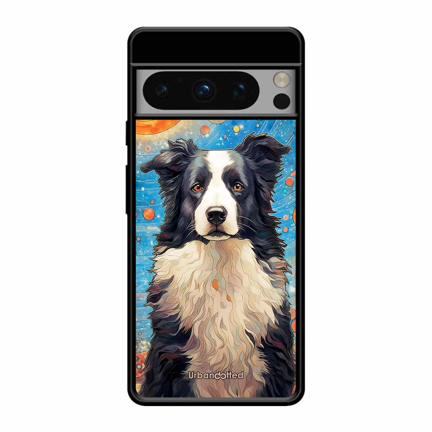 Artistic Dog Illustration Glass Case For Google Pixel 8 Pro