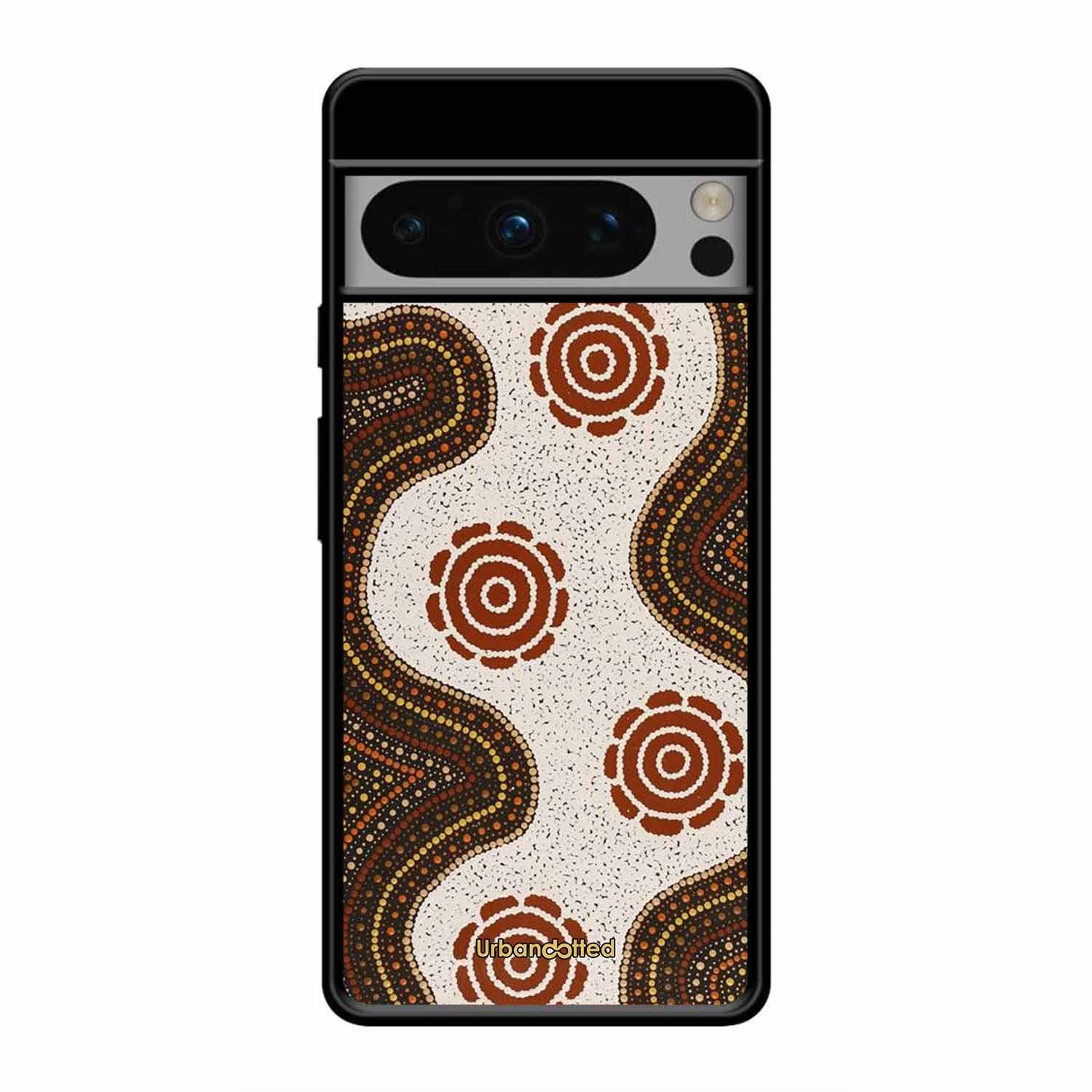Aboriginal Dot Art Flow Glass Case For Google Pixel 8 Pro