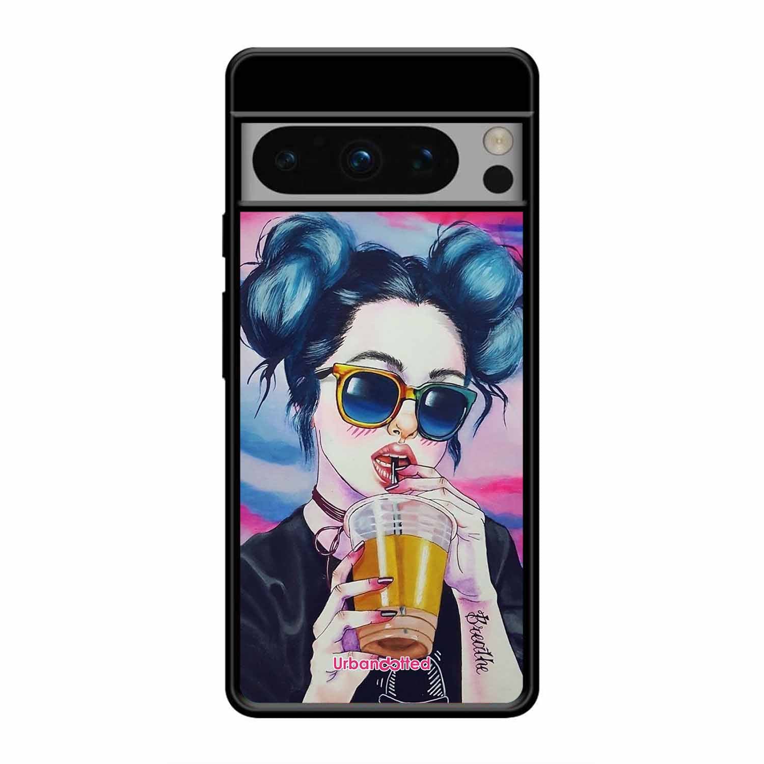 "Breathe" Tattoo Girl Glass Case For Google Pixel 8 Pro