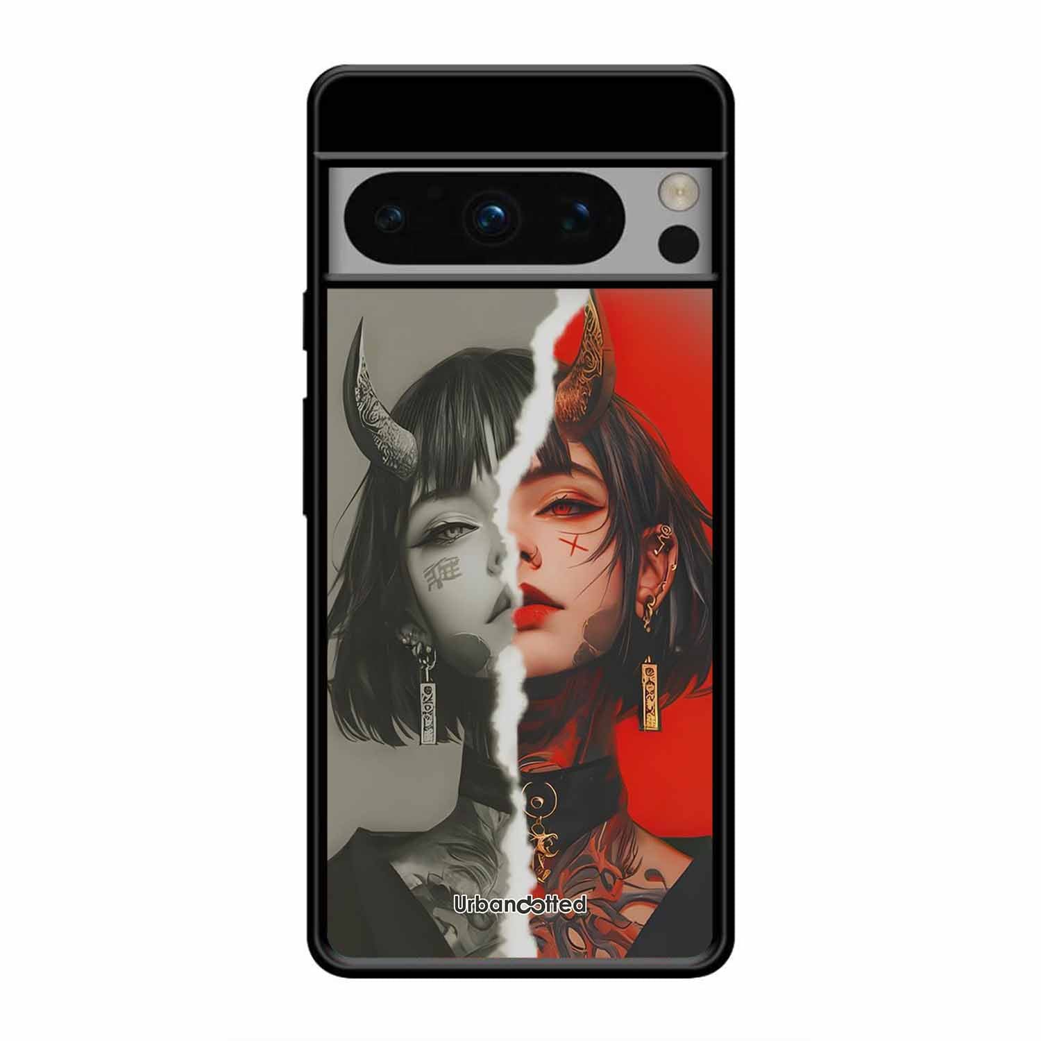 Yin Yang Demon Art Glass Case For Google Pixel 8 Pro