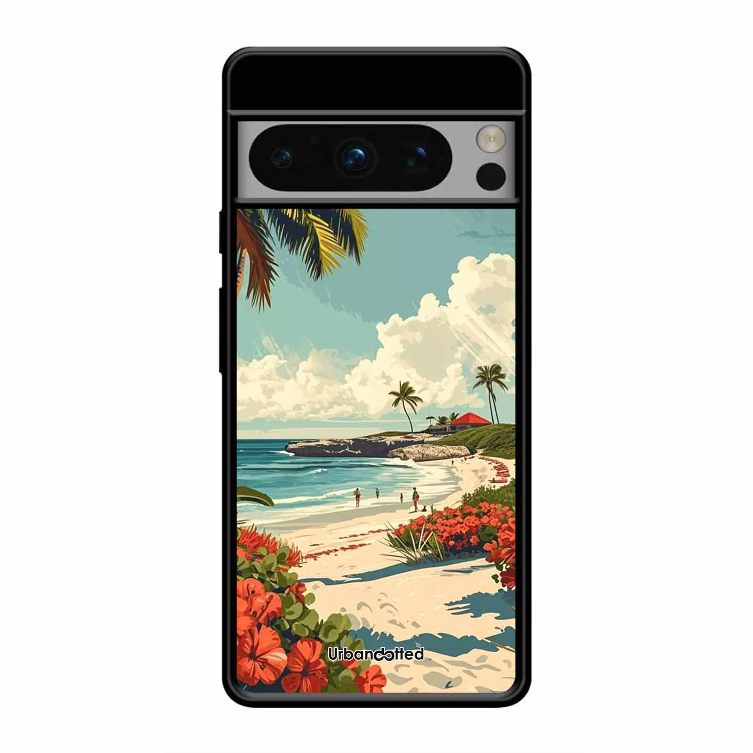 Tropical Beach Paradise Glass Case For Google Pixel 8 Pro