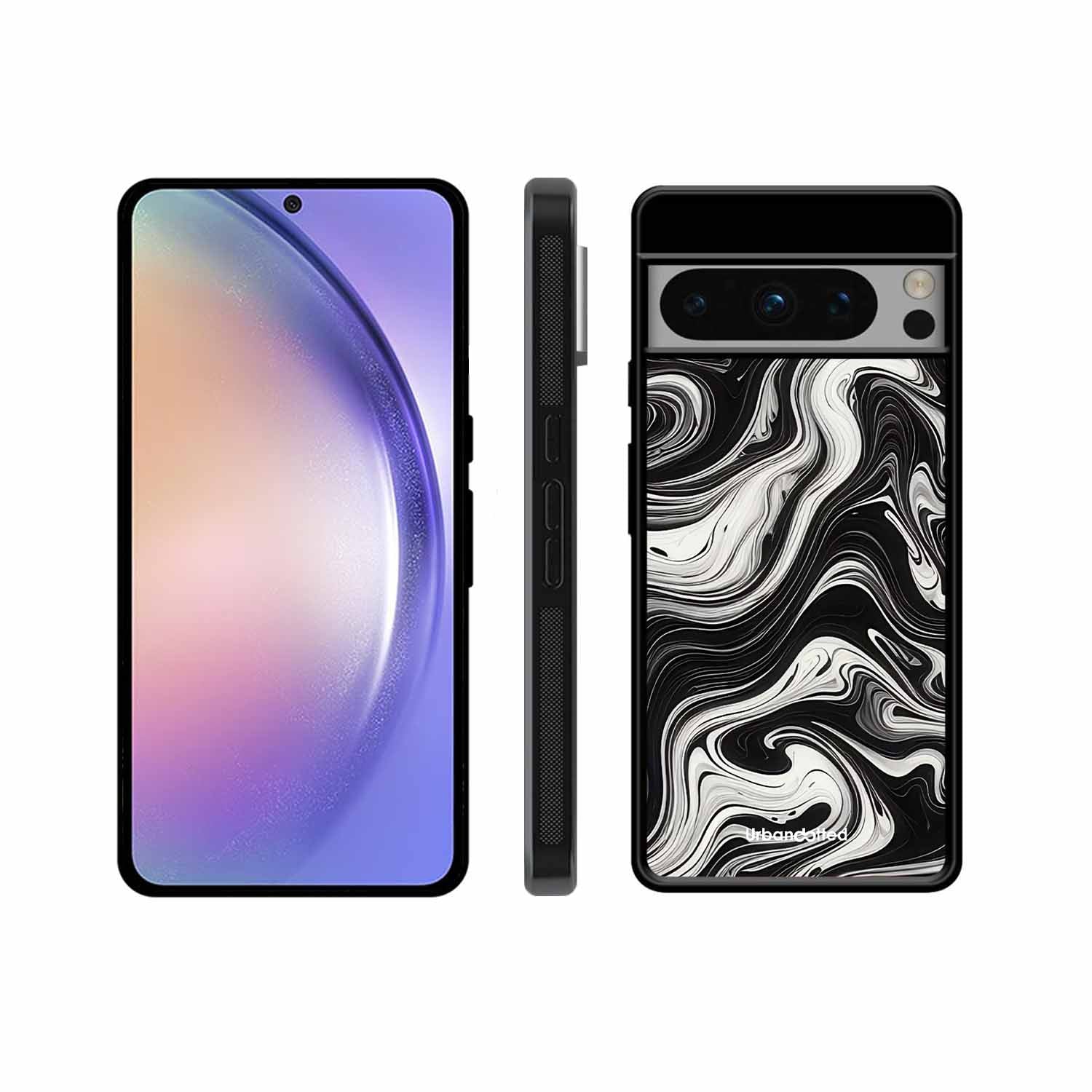 Monochrome Marble Glass Case For Google Pixel 8 Pro