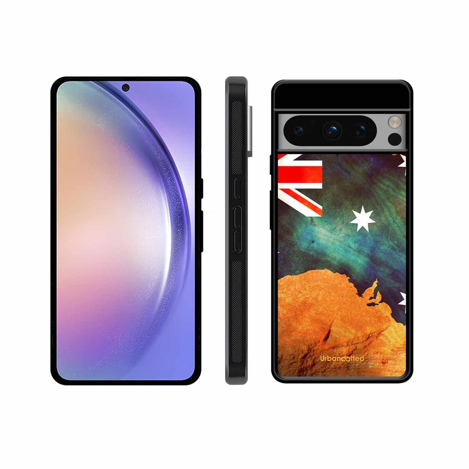 Australian Flag Map Glass Case For Google Pixel 8 Pro