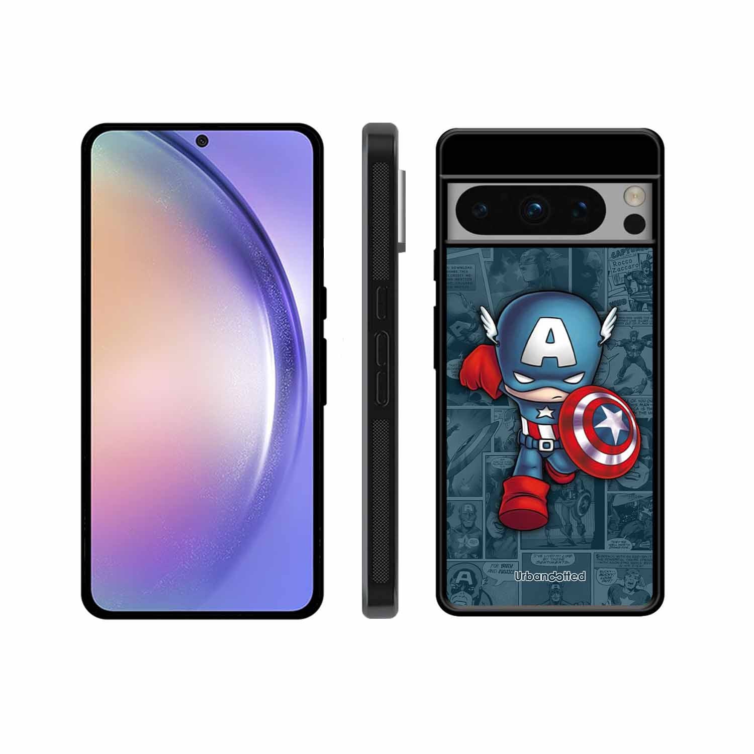 Captain America Glass Case For Google Pixel 8 Pro