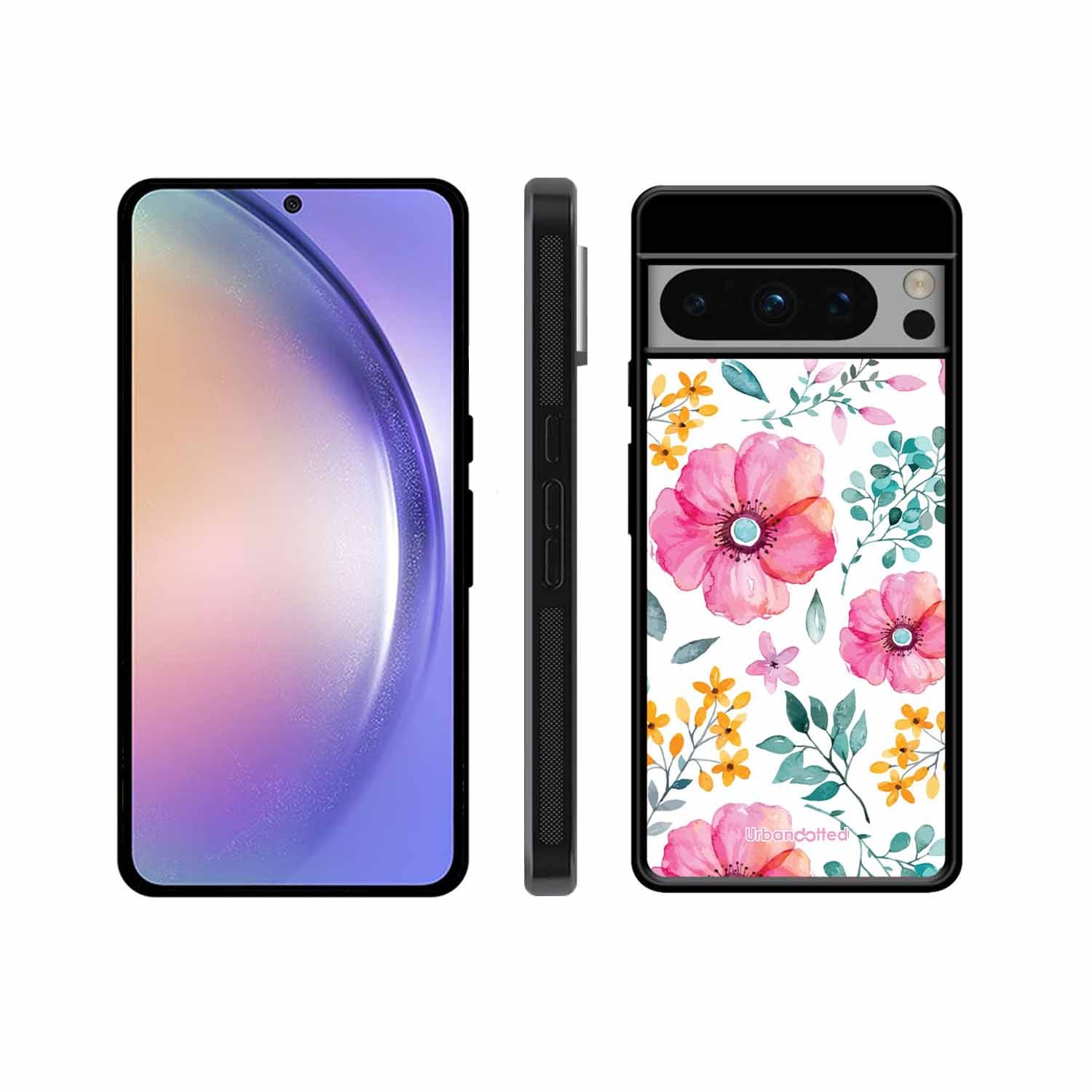 True Blue Wildflower Glass Case For Google Pixel 8 Pro