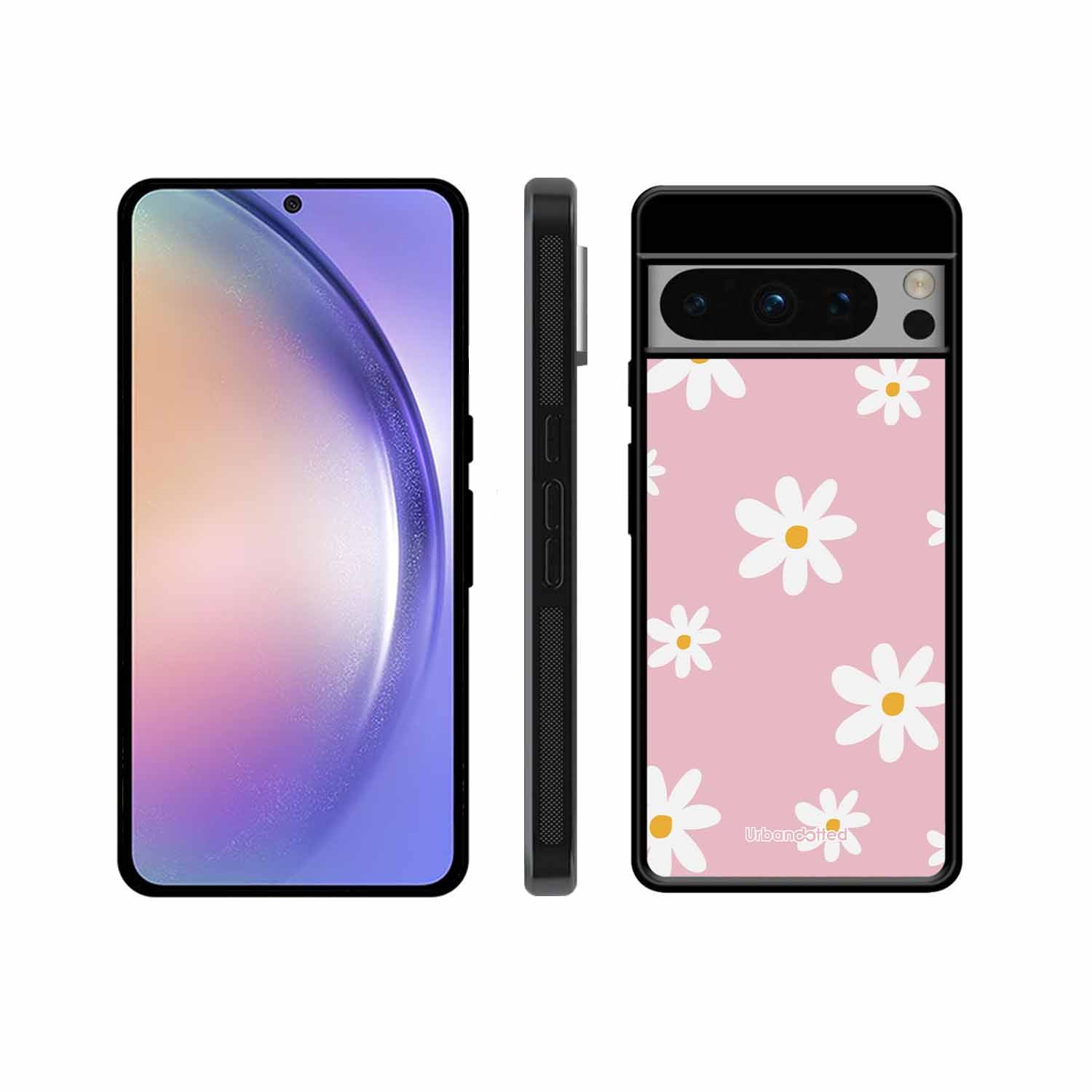 Pink Daisy Delight Glass Case For Google Pixel 8 Pro