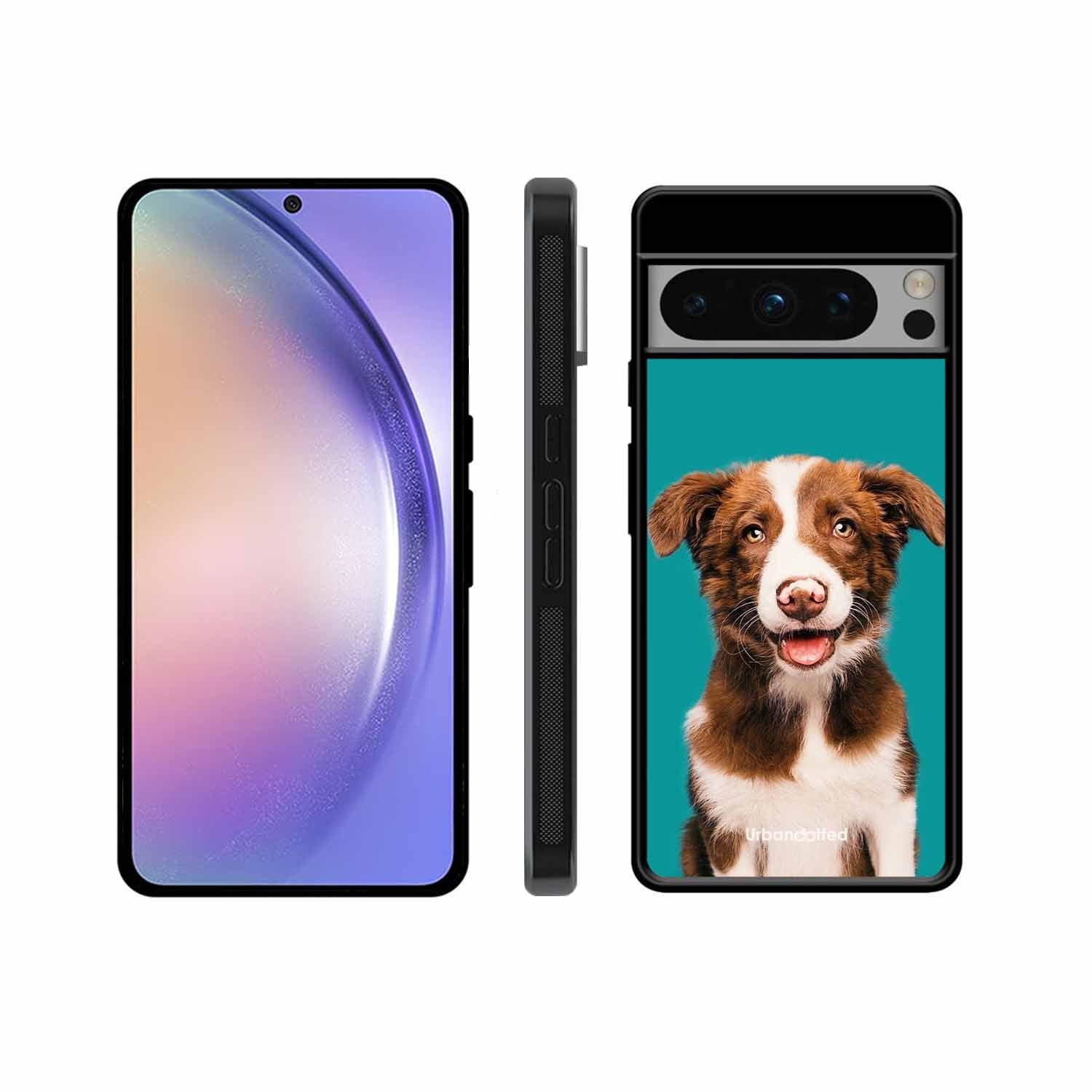 Smiling Dog Portrait Glass Case For Google Pixel 8 Pro