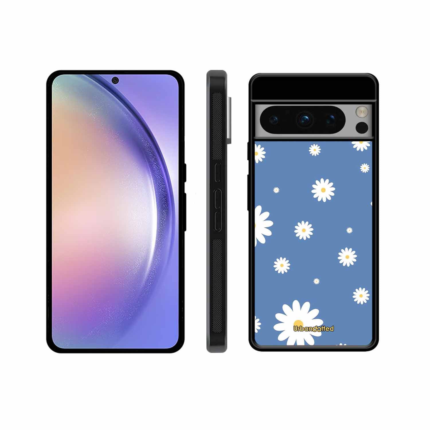 Blue Daisy Meadow Glass Case For Google Pixel 8 Pro